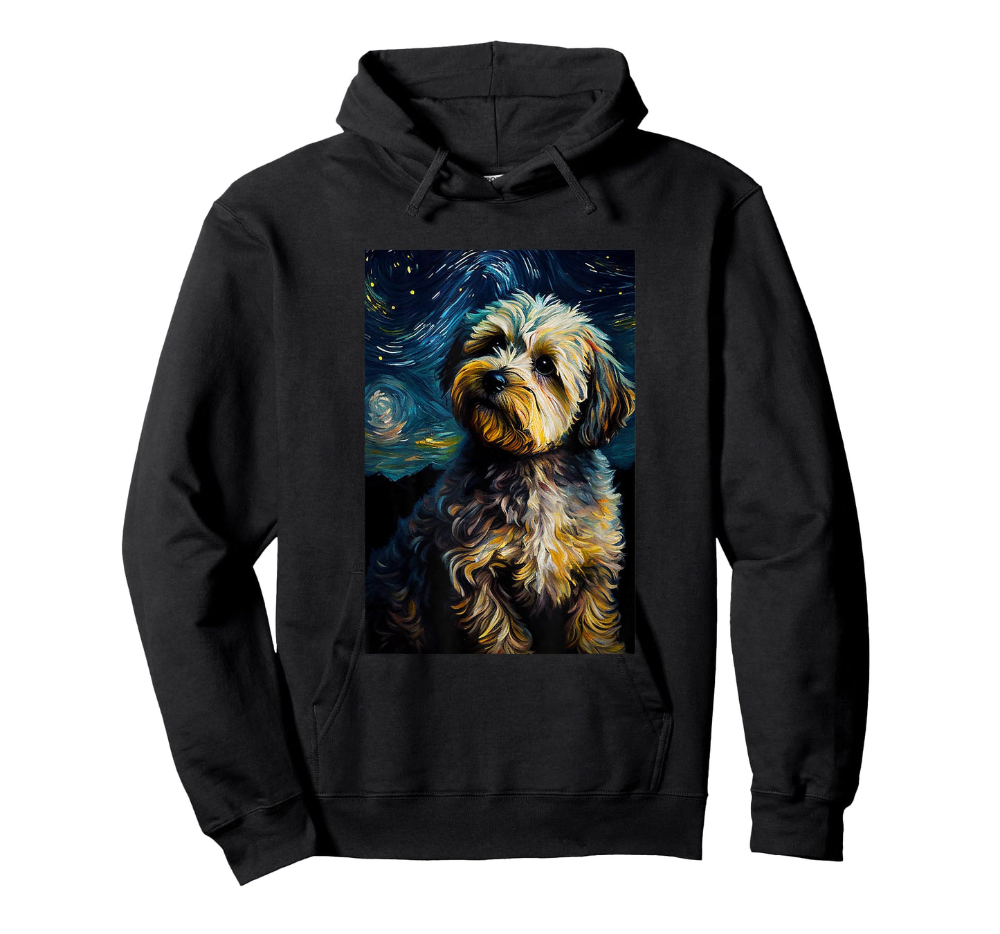 Yorkiepoo in Starry Night Painting Dog Mom Dad Men Women Kids T-Shirt
