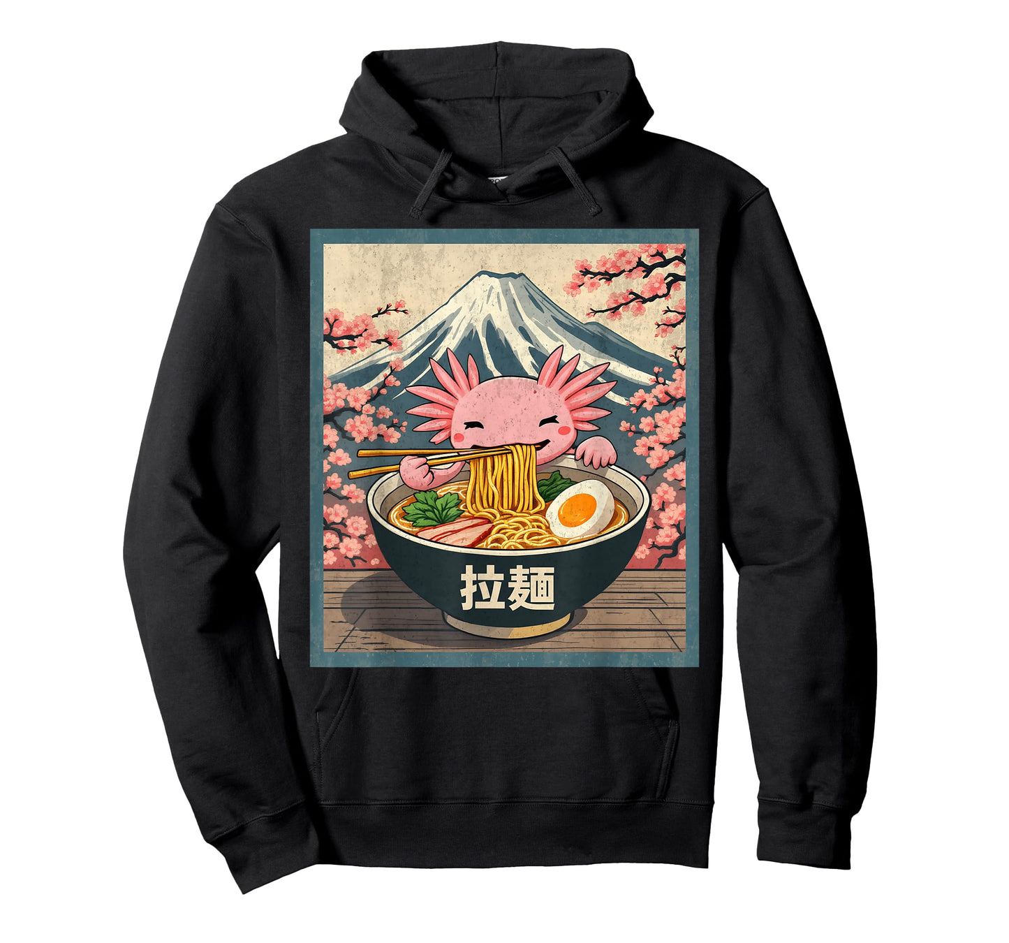 Axolotl Ramen Anime Shirt For Men Women Kids - Unisex, Anime, Axolotl, Ramen, Black, Small, Short Sleeve, T-Shirt