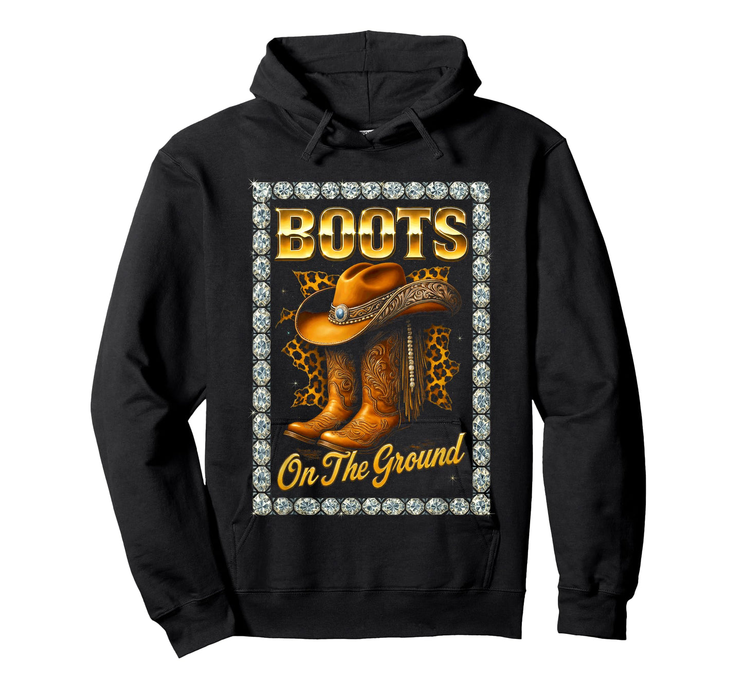 Boots On The Ground Cowboy Western Hat T-Shirt
