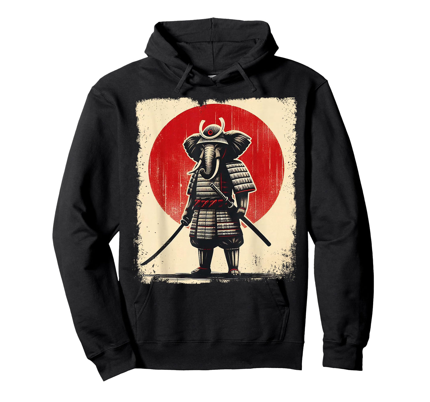 Samurai Elephant Japanese Warrior Aesthetic Art Ukiyo-e T-Shirt