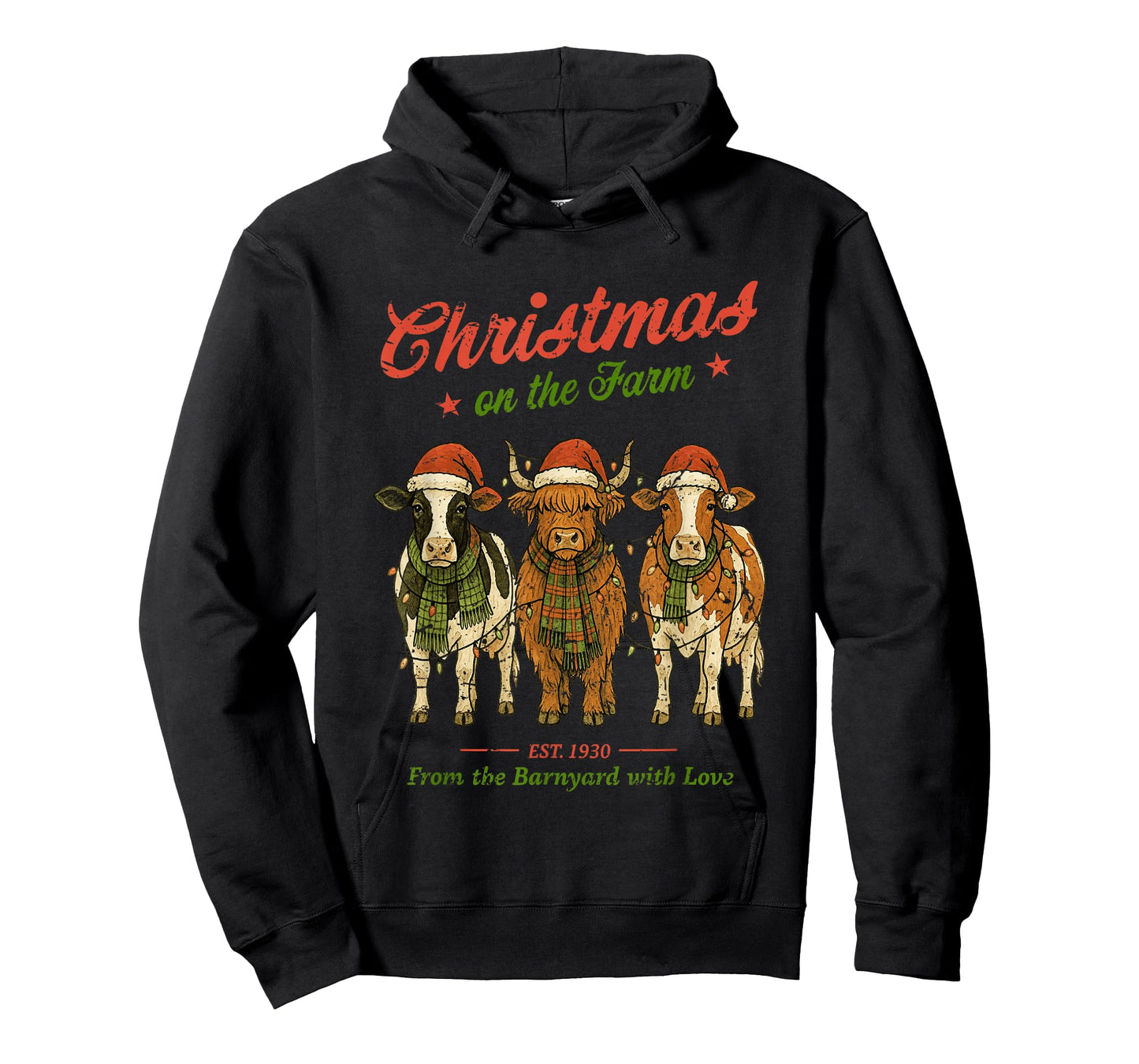 Christmas On The Farm Barnyard Love Design T-Shirt