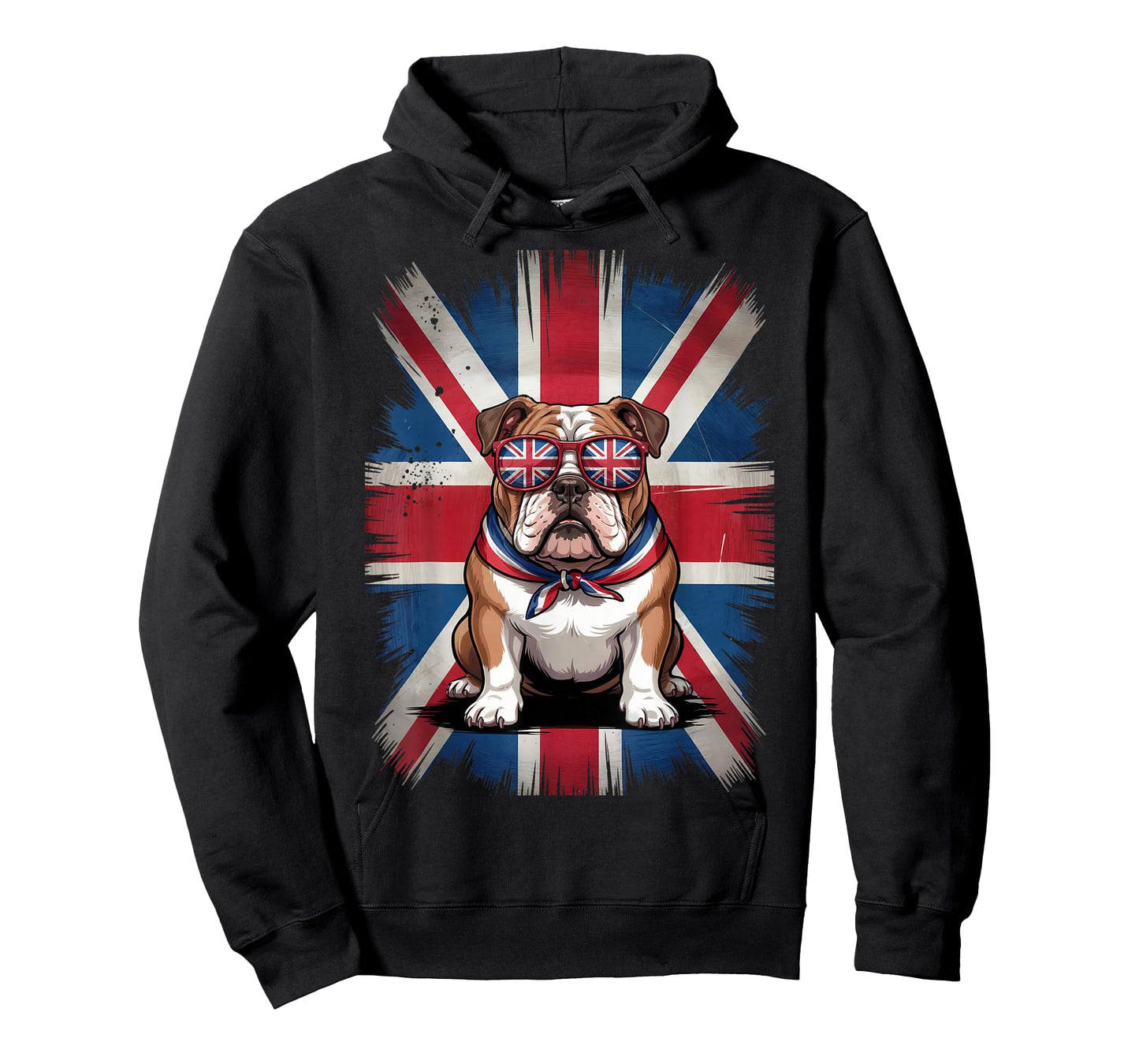 English Bulldog UK Flag Union Jack Women Men UK British Flag T-Shirt