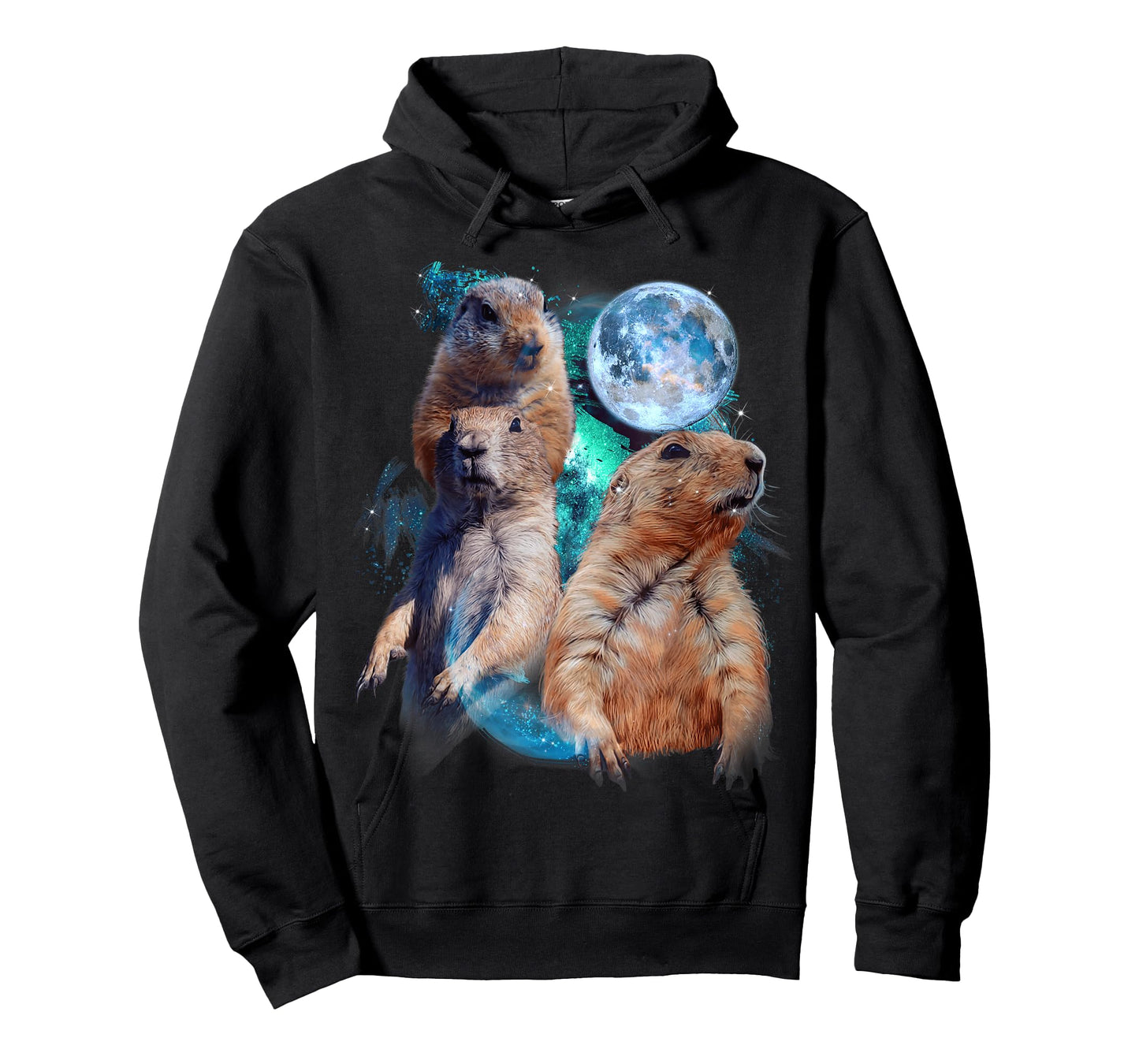 3 Moon Prairie Dog Art Rodent Squirrel Puppy Lovers Novelty T-Shirt