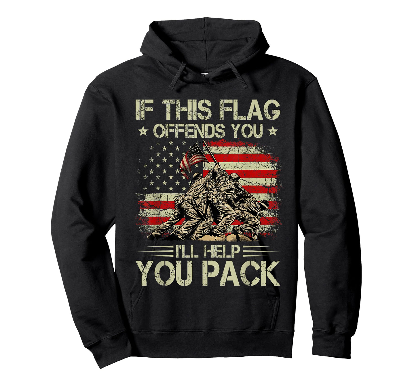 If This Flag Offends You I'll Help You Pack American Flag T-Shirt