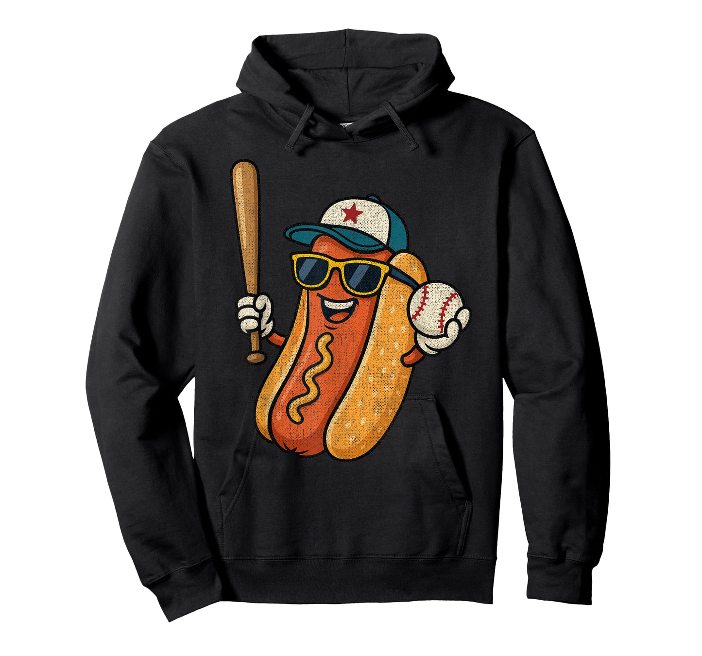 Retro Vintage Baseball Hot Dogs - Funny Baseball Hot Dog T-Shirt