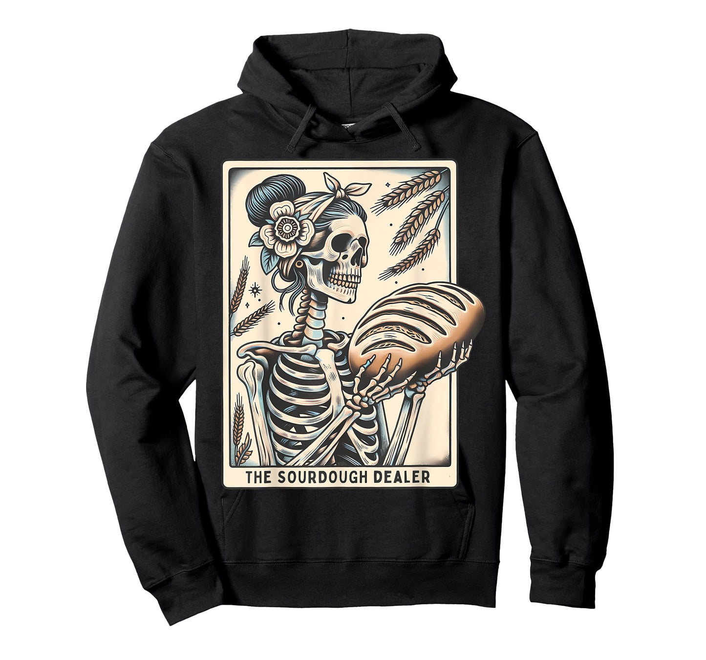 Sourdough Dealer Skeleton Tarot Card Witch Vibes Mothers Day T-Shirt
