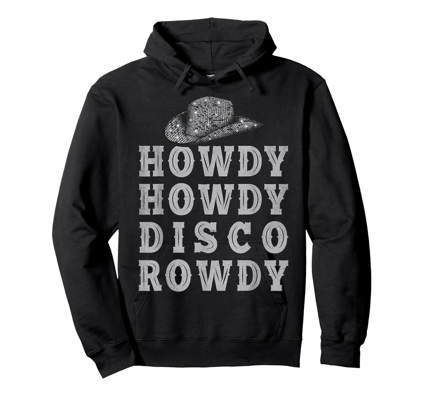 Vintage Ball Retro Cowboy Hat Howdy Howdy Disco Rowdy Rodeo T-Shirt