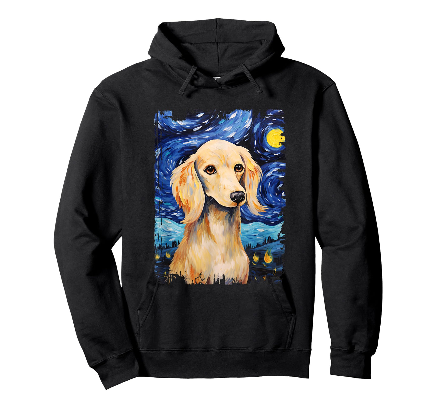 Cream Dachshund Dog Starry Night Painting Dog Mom Dad T-Shirt
