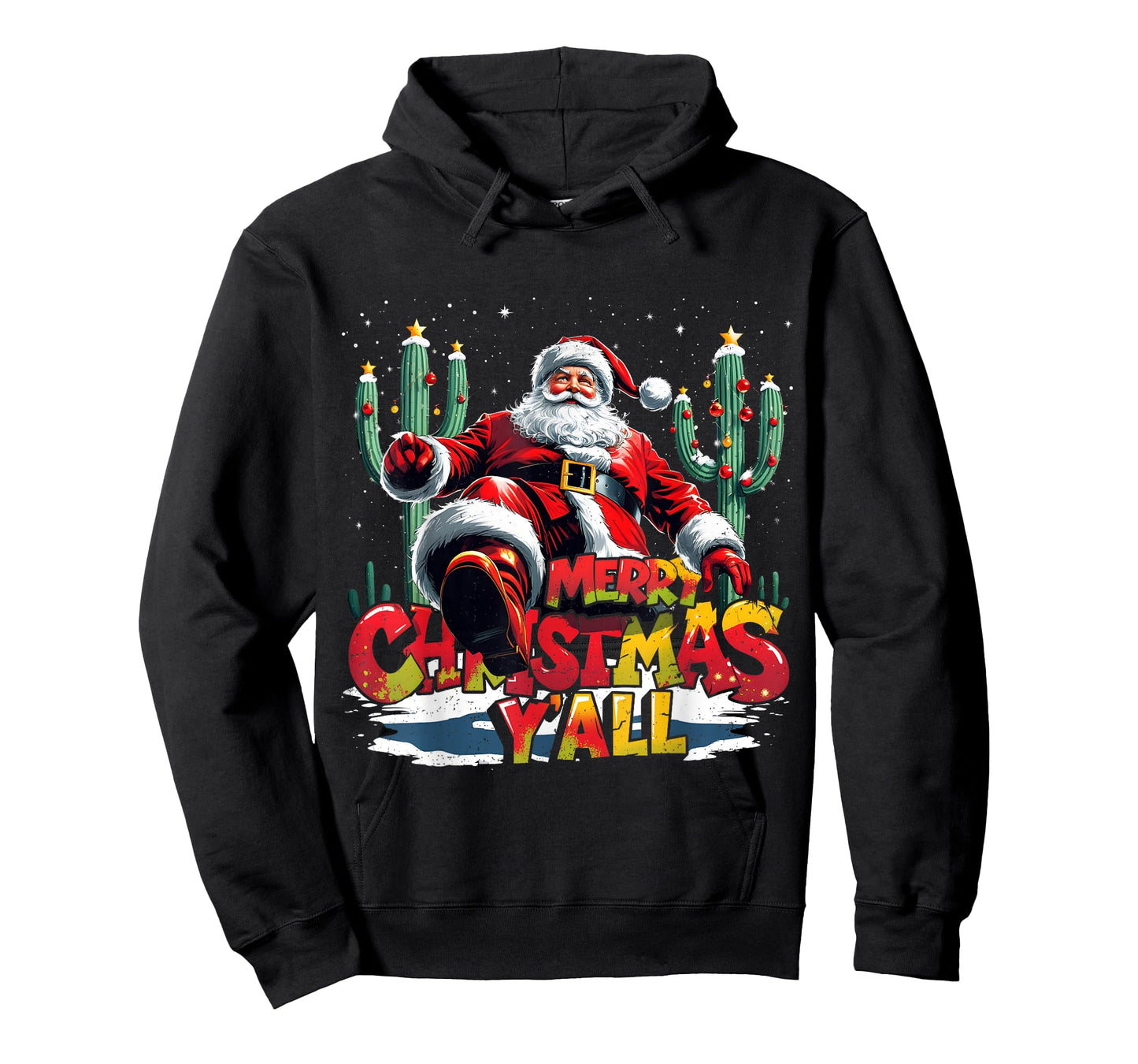 Merry Christmas Y’All Santa Western Holiday T-Shirt