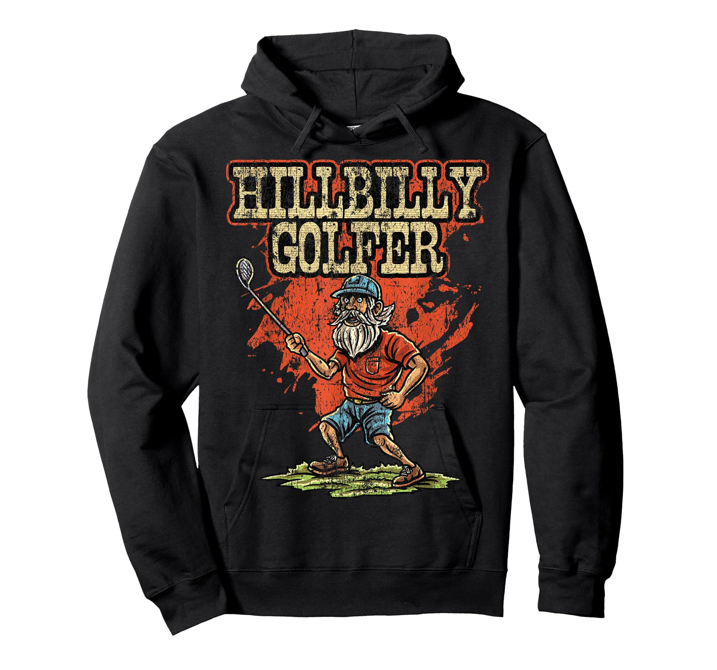Hillbilly golfer Golf Golfer Golfing Cute Funny Fan Gag T-Shirt