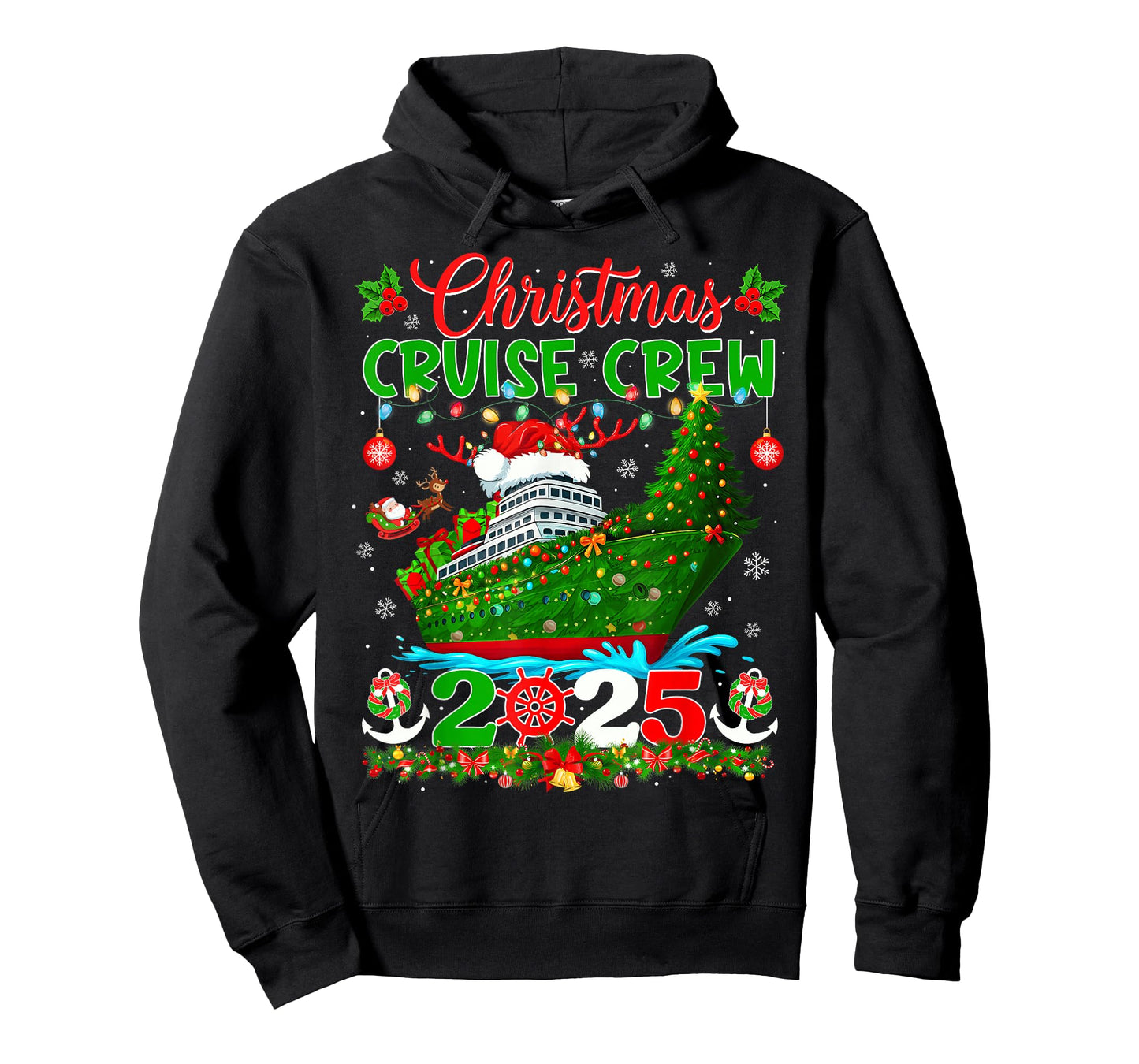 Matching Family Cruise Holiday Christmas Cruisin Crew 2025 T-Shirt