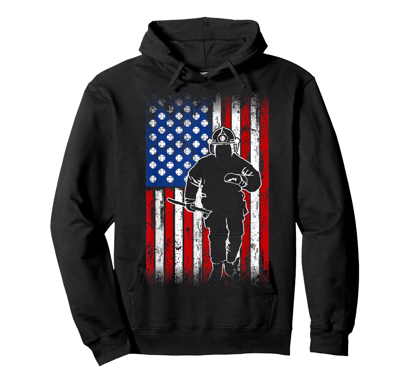 American Flag Firefighter USA United States T-Shirt