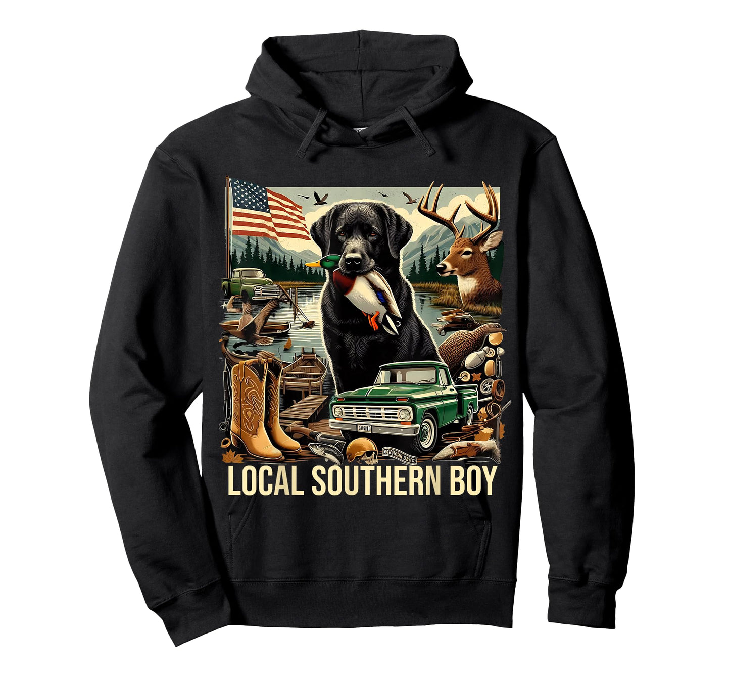Local Southern Boy Retro Country Vintage Artwork T-Shirt