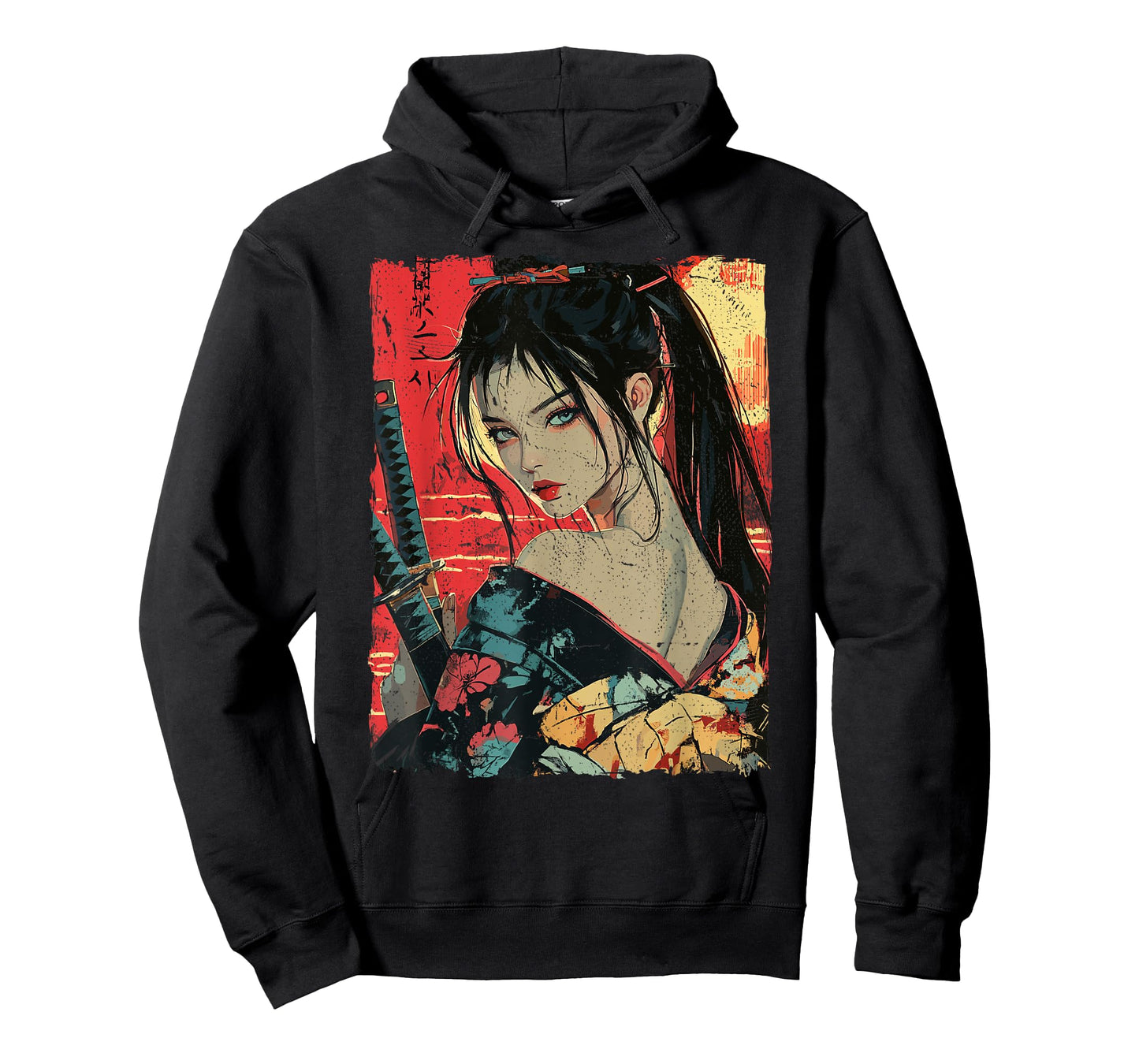 Samurai Warrior Waifu Girl Japanese Ukiyo-e Manga Samurai T-Shirt