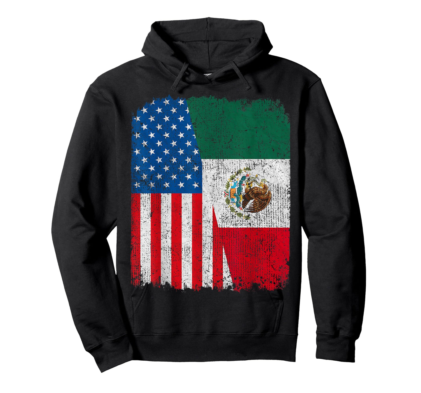 Mexican American Flag Half USA Mexico Root Proud T-Shirt