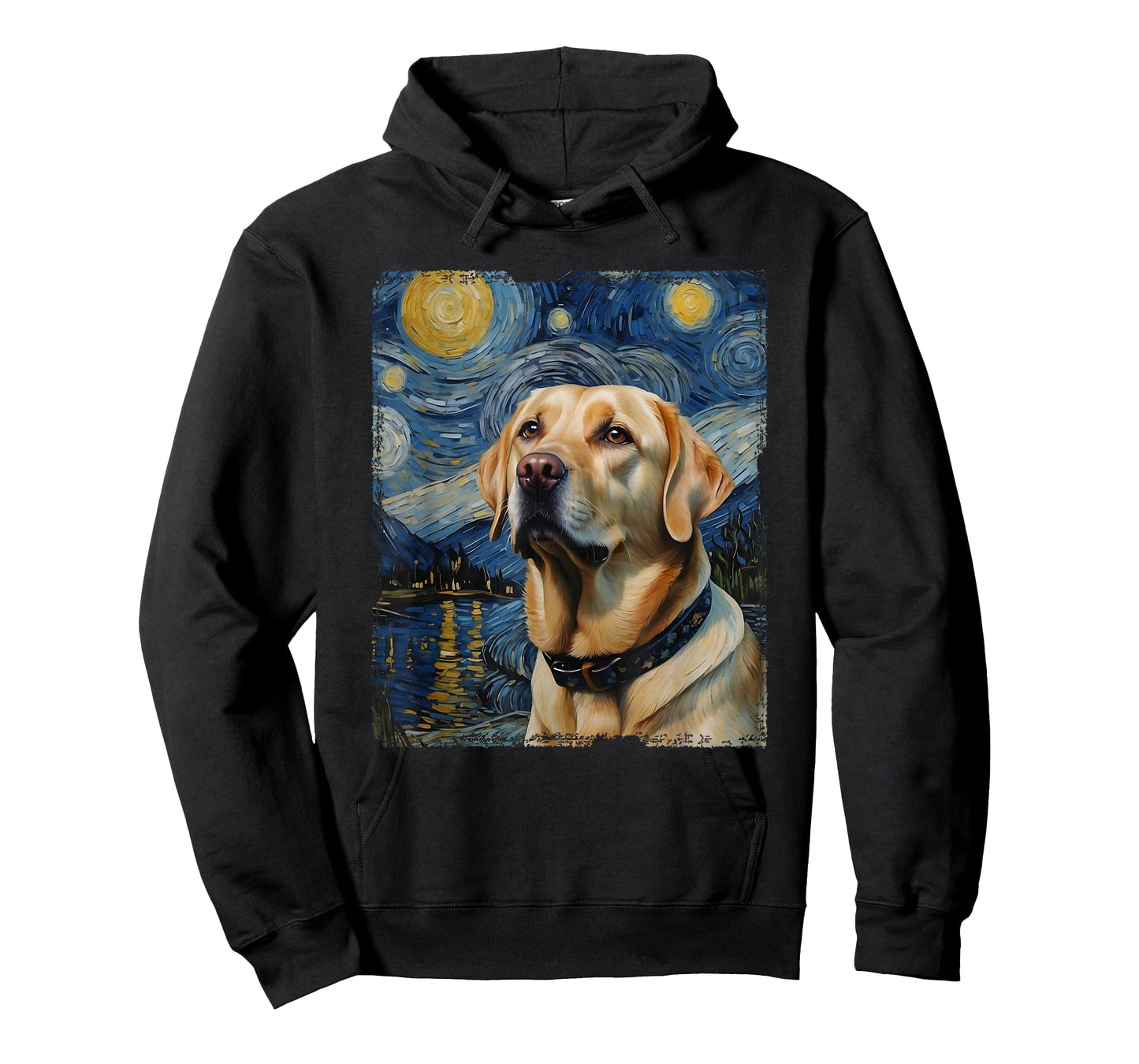 Labrador Retriever Dog Vangogh Starry Night T-Shirt