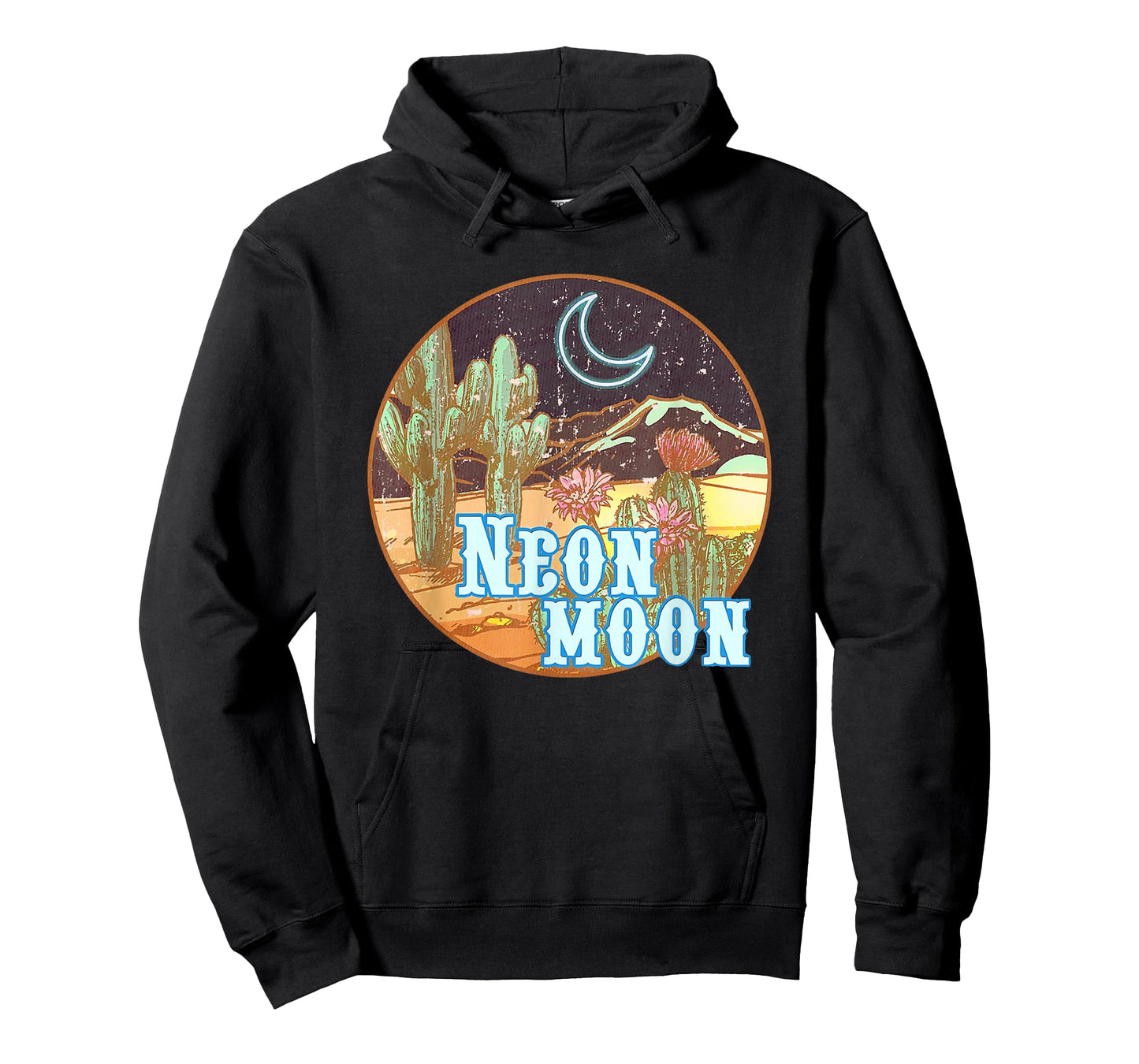 Neon 90s Moon Country Western Cowboy Cowgirl T-Shirt