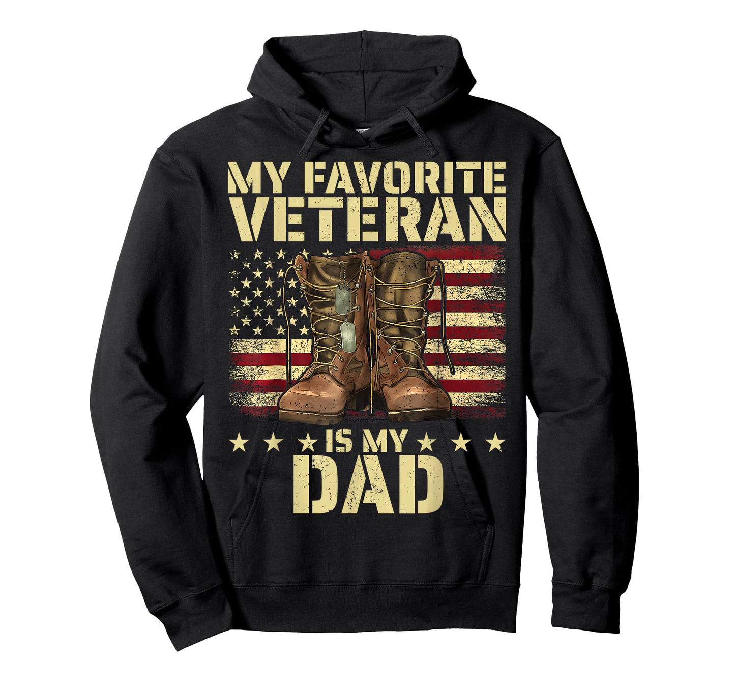 My Favorite Veteran is My Dad Father Veterans Day Boots Flag T-Shirt