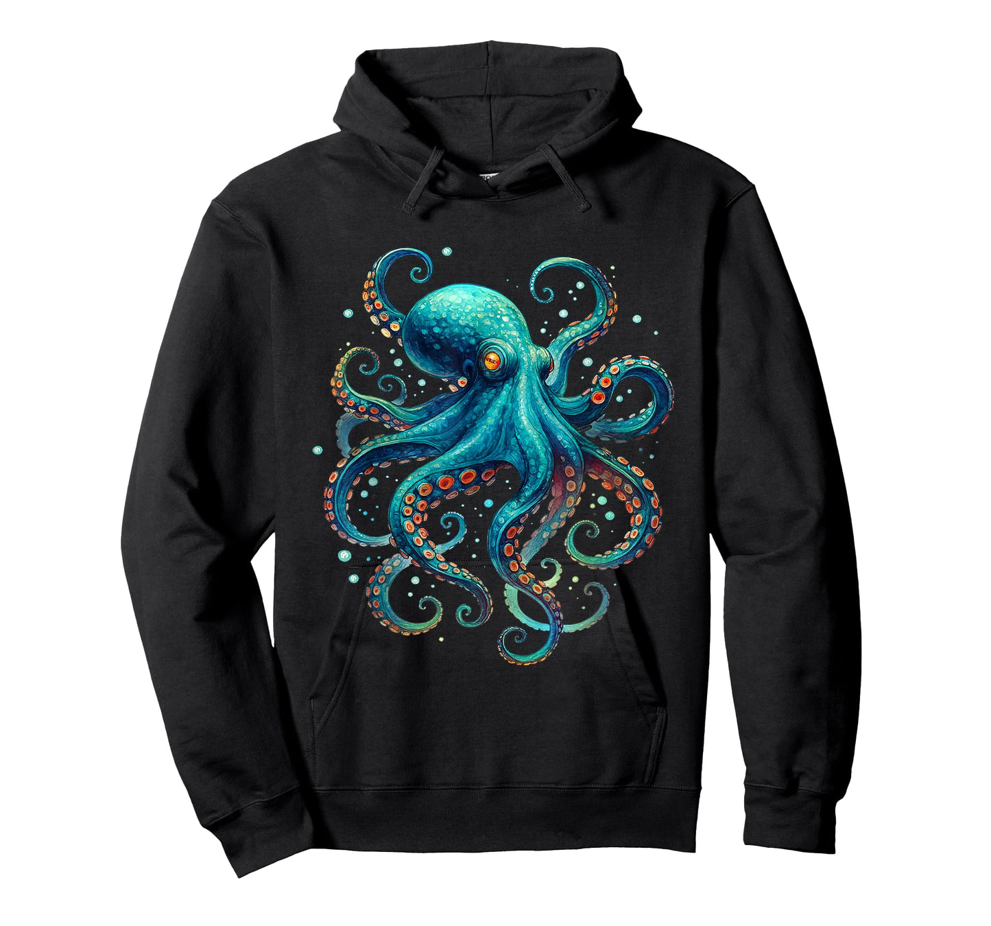 Retro Blue Octopus Sea Ocean Animal Lover Motif Sea Creature T-Shirt