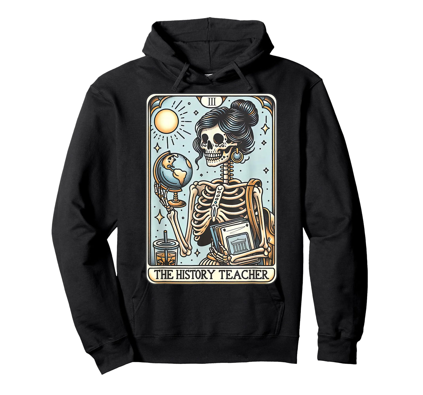Social Studies Teacher Tarot Card Skeleton History Teacher T-Shirt