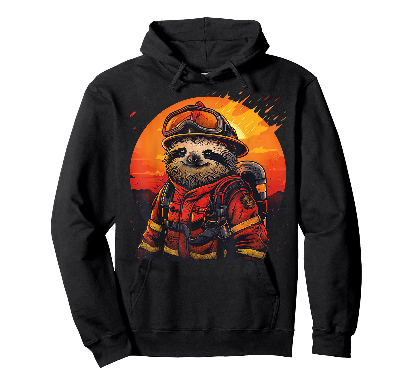 Sleepy Men and Women Sloth Firefighter T-Shirt