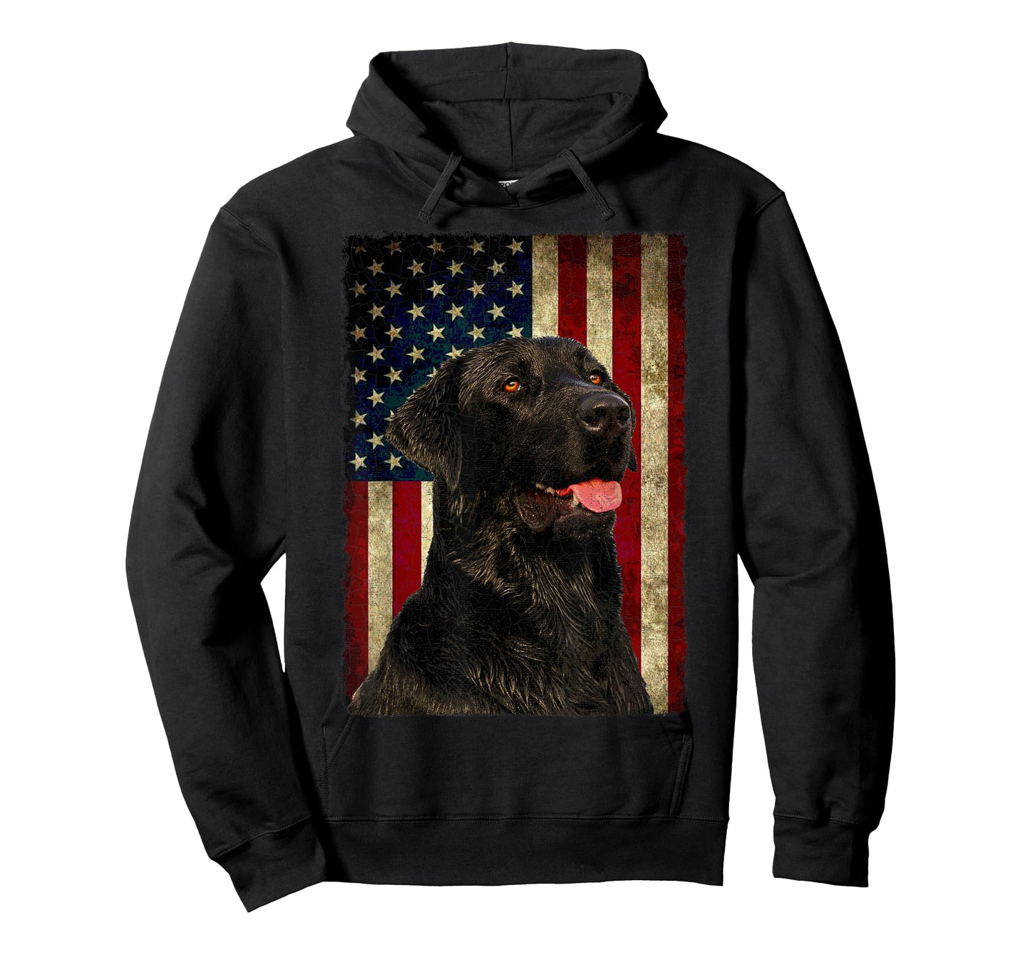 Black Labrador T Shirt Gift USA Flag Lab Owner Duck Hunter T-Shirt