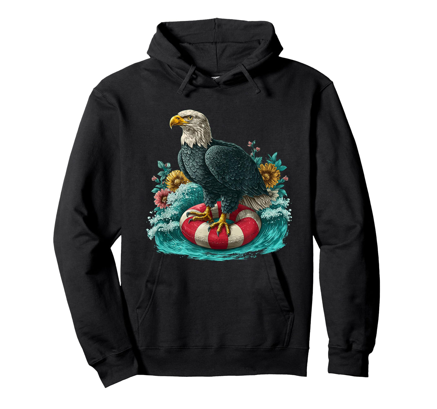Funny Eagle with Pool Ring for Holiday Lovers T-Shirt