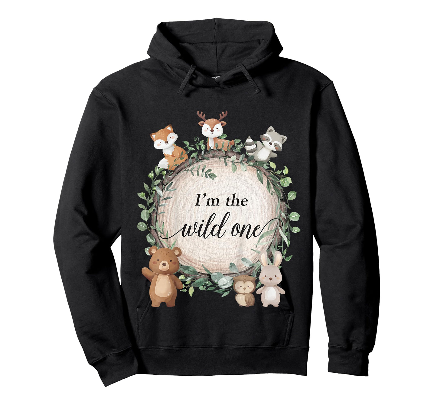 I'm The Wild One Woodland Forest Animals 1st Birthday Baby T-Shirt