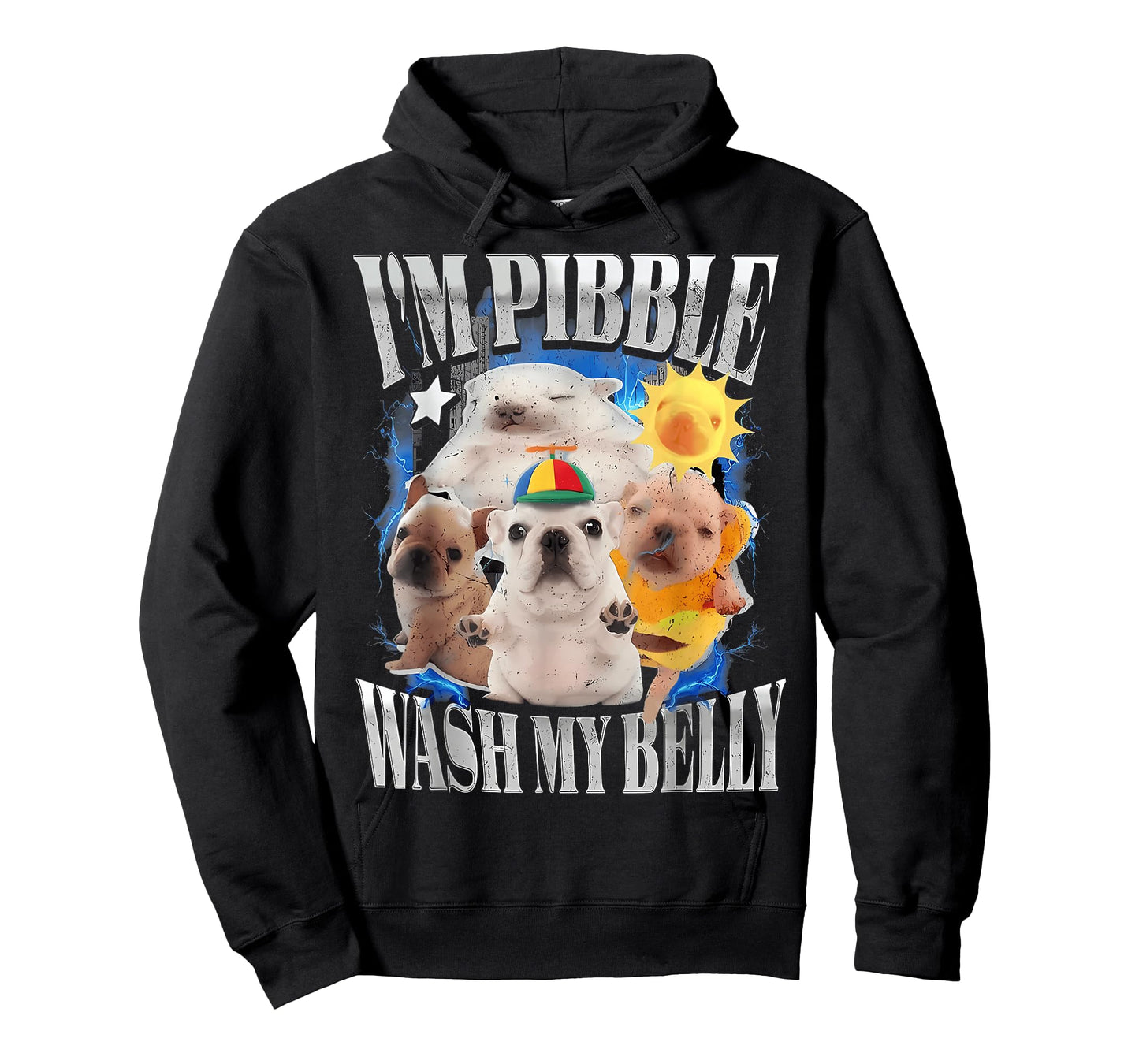 I'm Pibble Wash My Belly Baby French Bulldog Brainrot T-Shirt