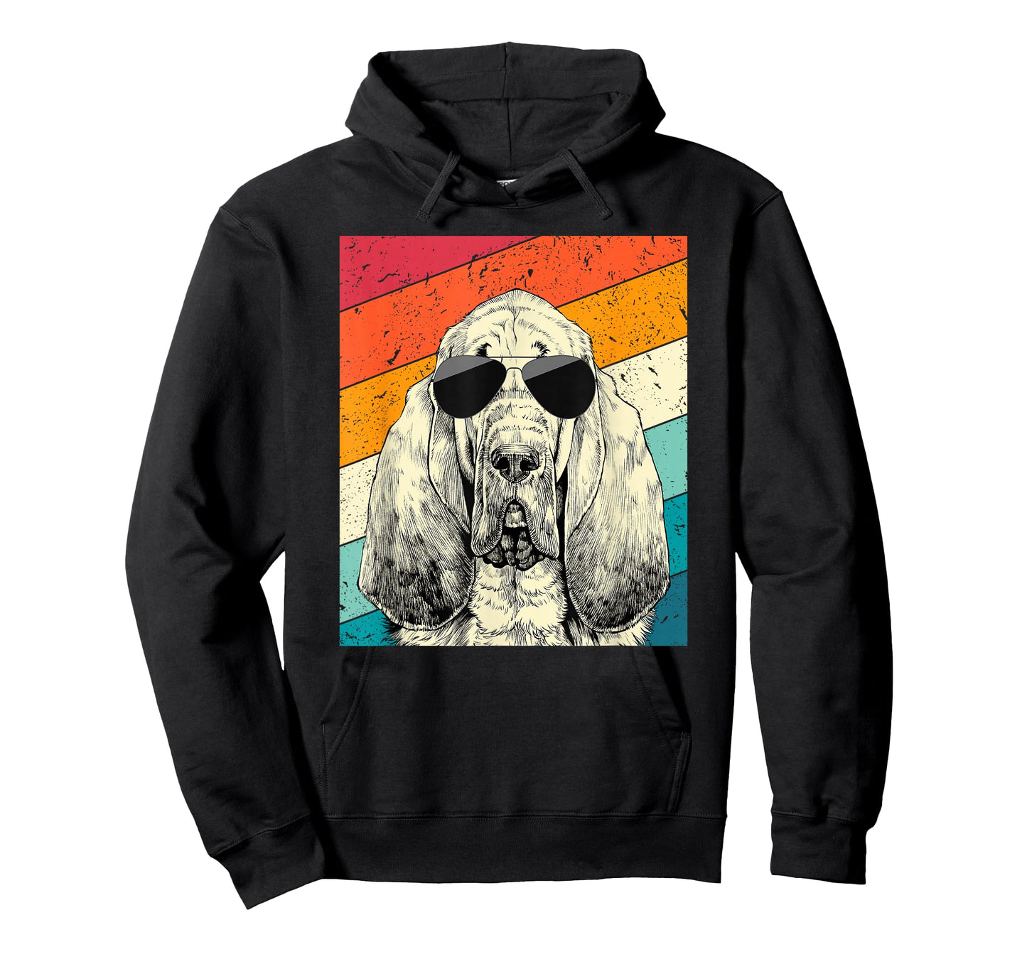 Retro Vintage Bloodhound with Sunglasses Dog Lovers T-Shirt