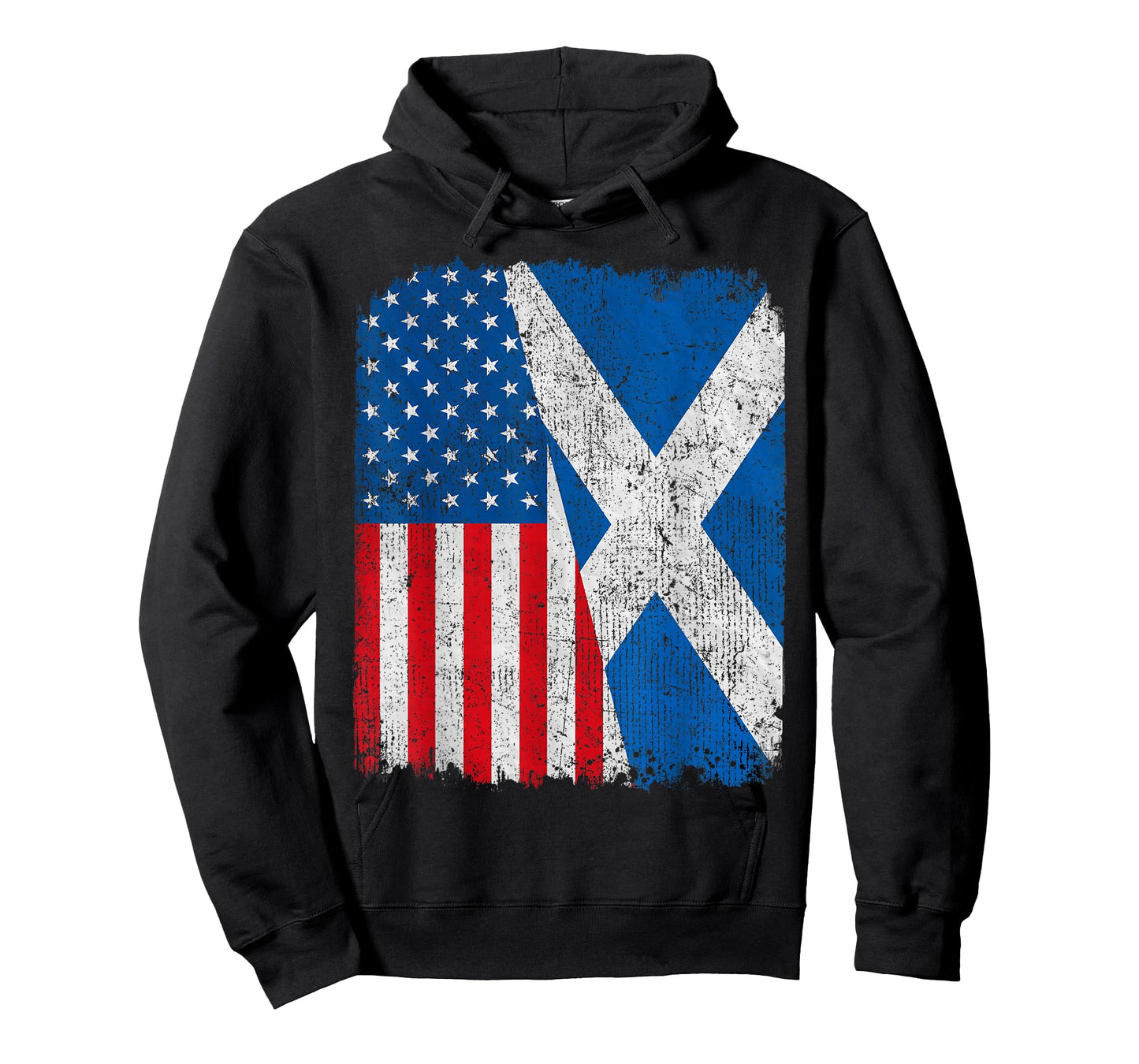 Scottish American Flag Half USA Scotland Root Proud T-Shirt for Women Kids Men