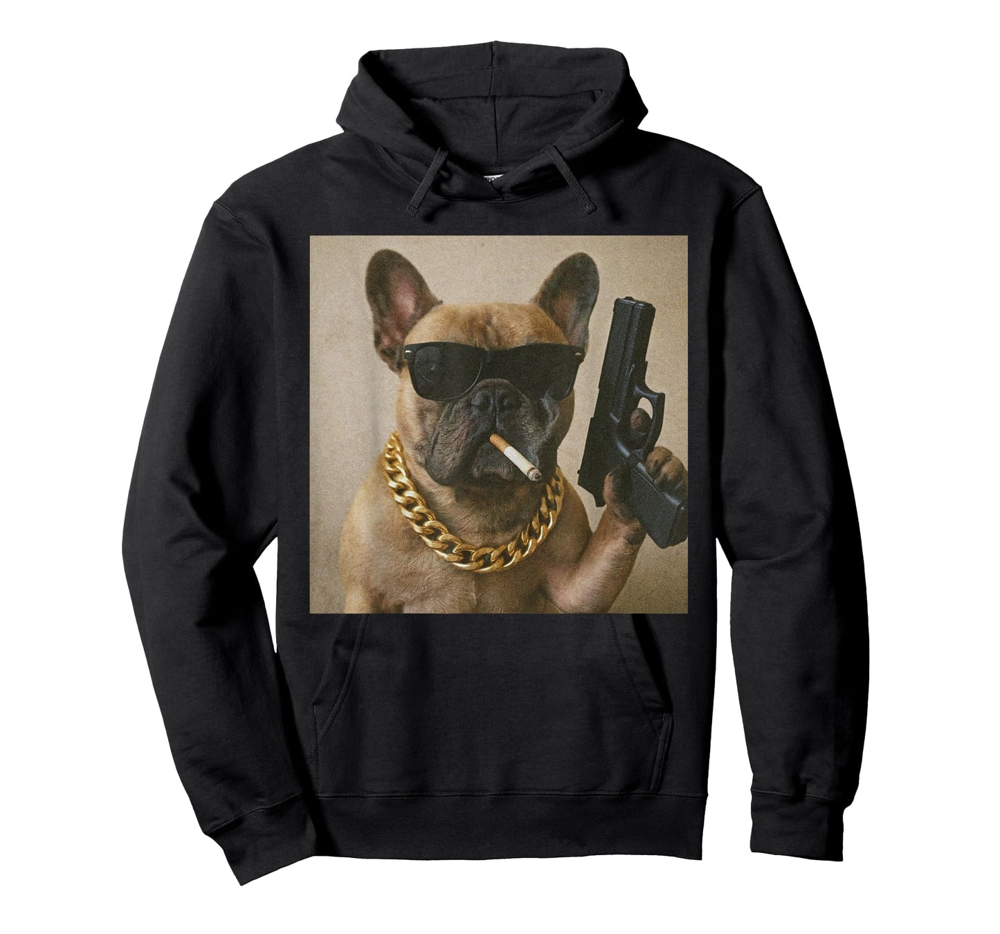 Funny Bulldog Dog Smoking Cigarette T-Shirt