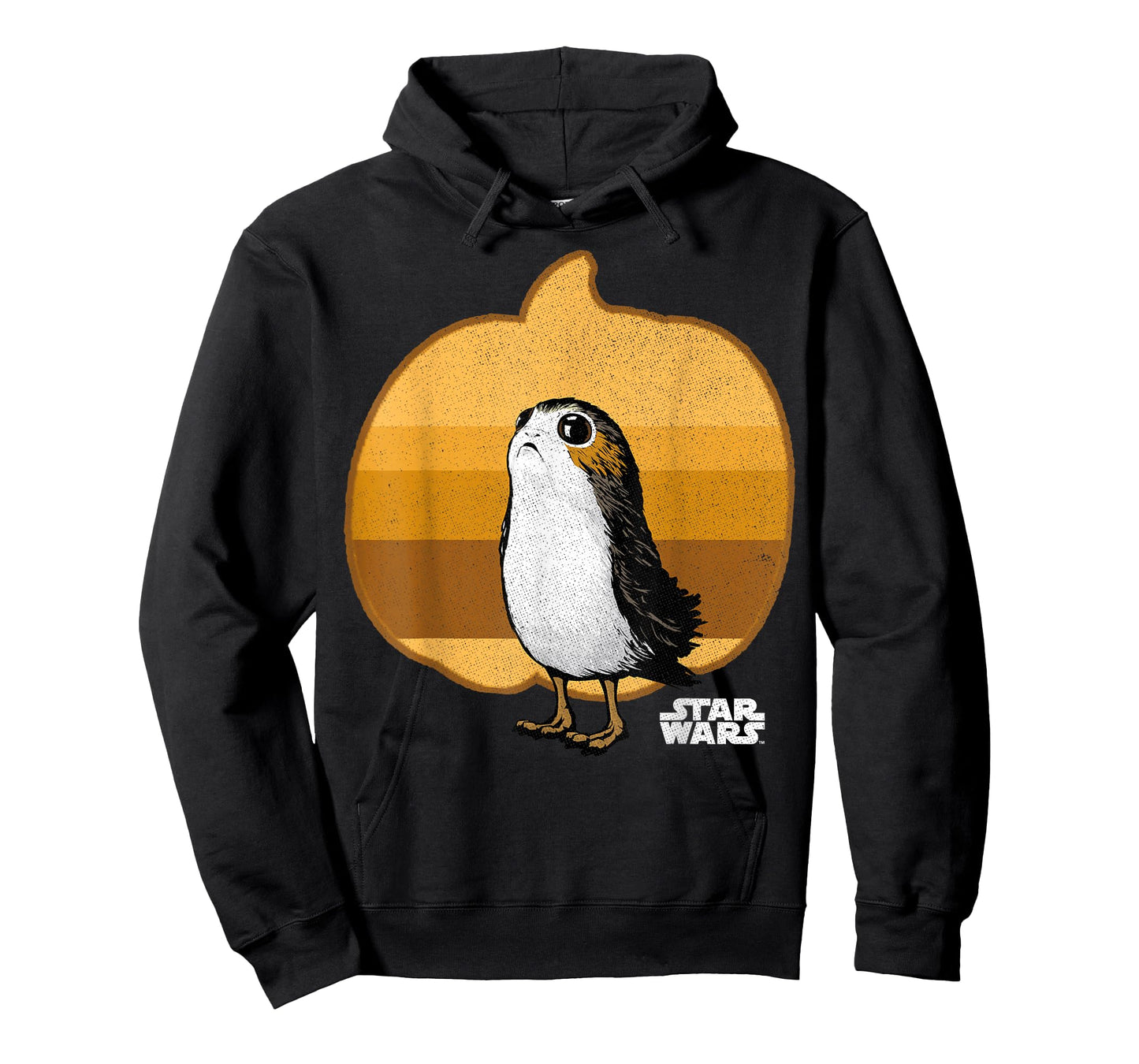 Star Wars Porg Simple Striped Pumpkin Halloween T-Shirt