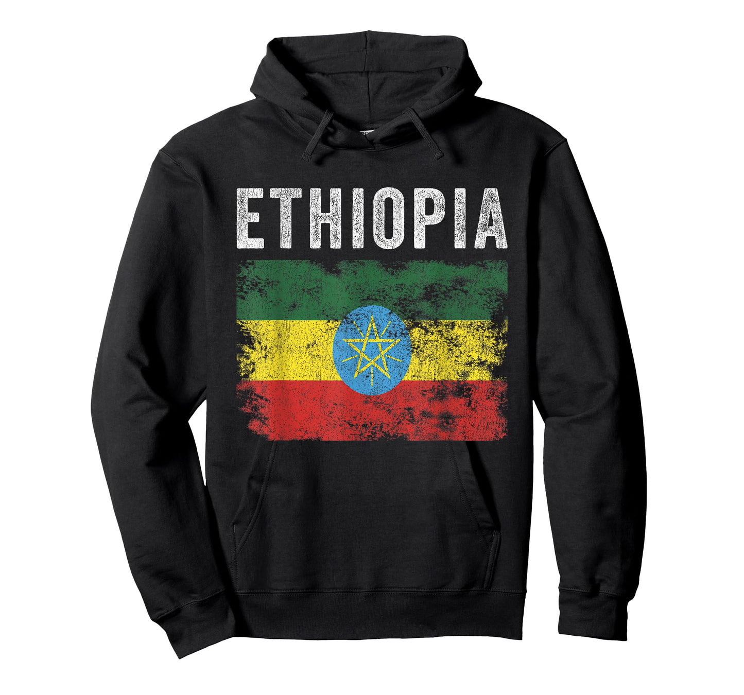 Ethiopia Flag Distressed - Men Women Kids - Ethiopian Flag T-Shirt