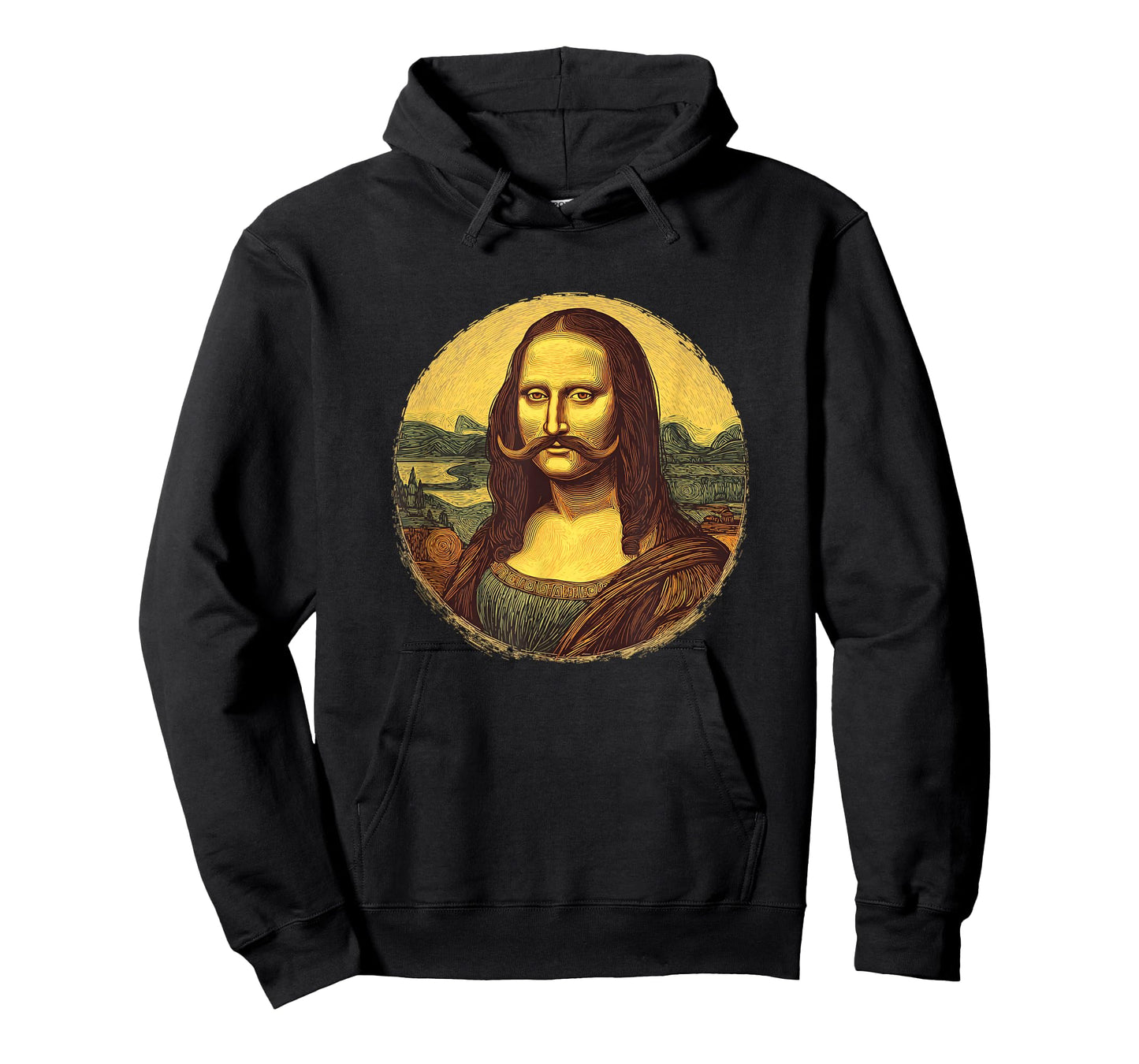 Amazing Mustache Beard Art with Mona Lisa Look T-Shirt