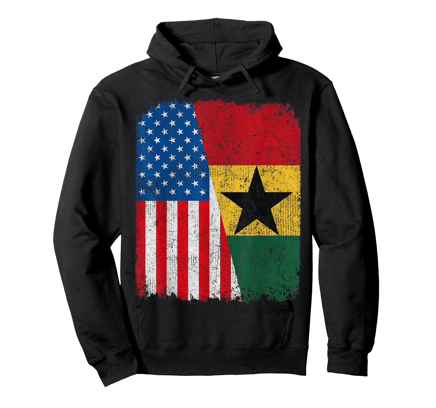 Ghanaian American Flag Half USA Ghana Root Proud T-Shirt