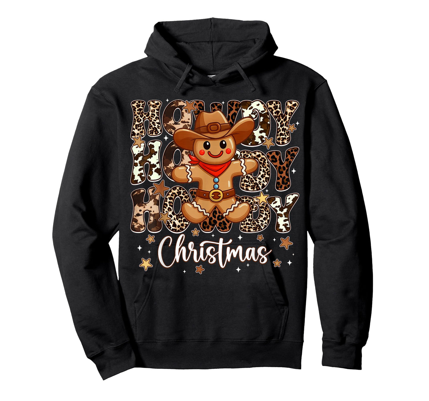 Howdy Christmas Cowboy Gingerbread Pjs Xmas Men Boy T-Shirt