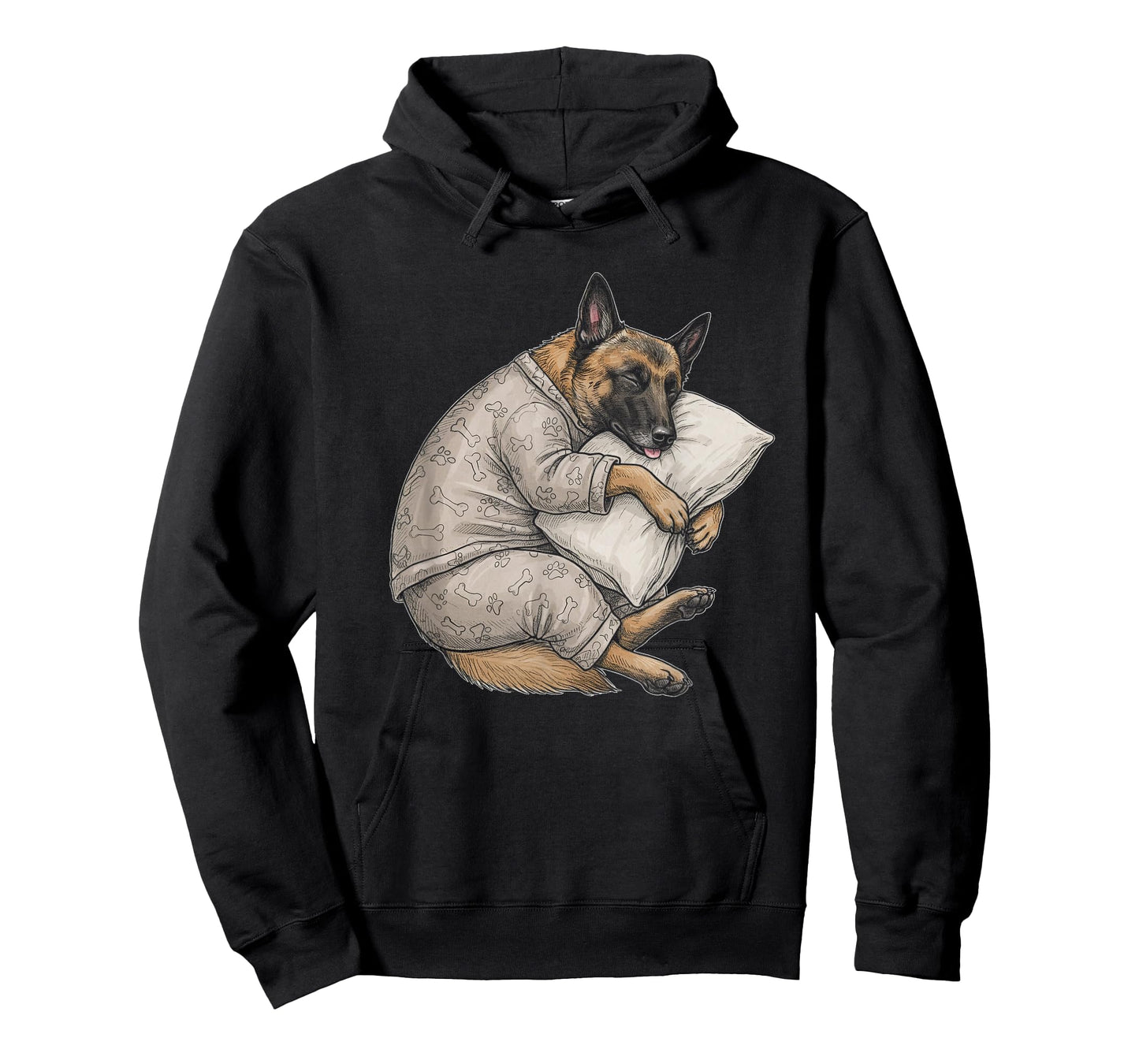 Funny Sleepy Belgian Malinois Pajama Men Women Kids T-Shirt