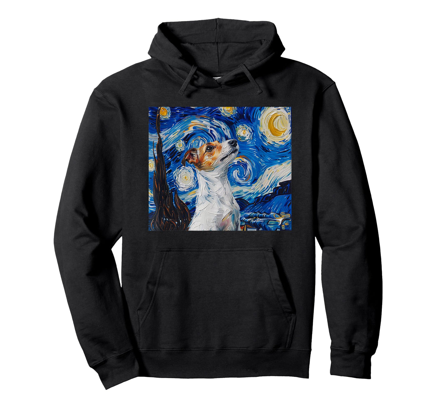 Mens Womens JRT Dog Lover Starry Night Jack Russell Lover T-Shirt