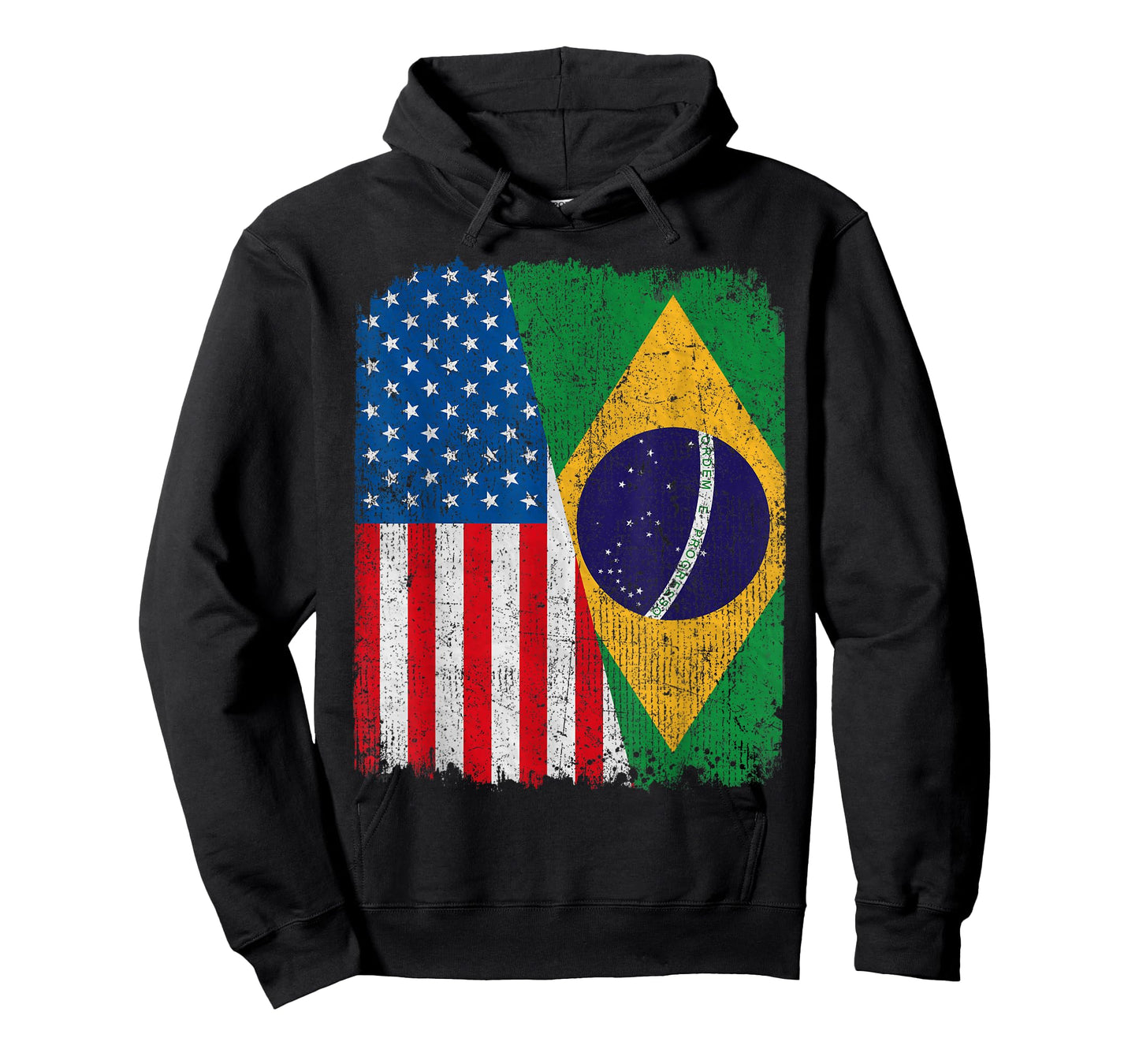 Brazilian American Flag Half USA Brazil Root Proud T-Shirt