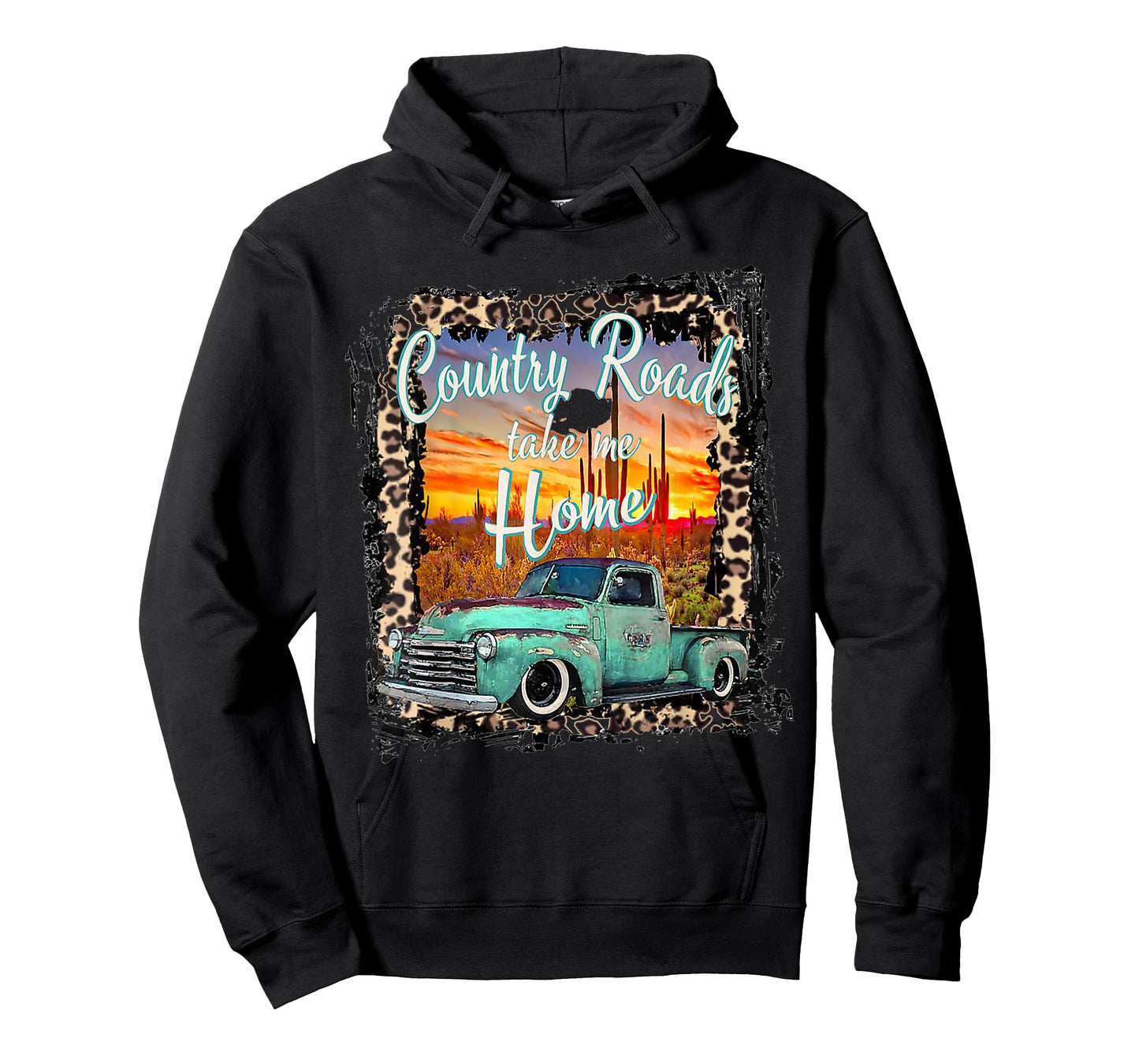 Western Texas Vintage Truck Country Roads Take Me Home T-Shirt