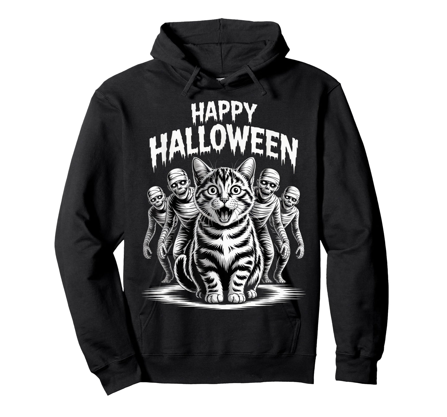 Happy Halloween Cat Lovers Funny Spooky Vibe Seasonal Fun T-Shirt