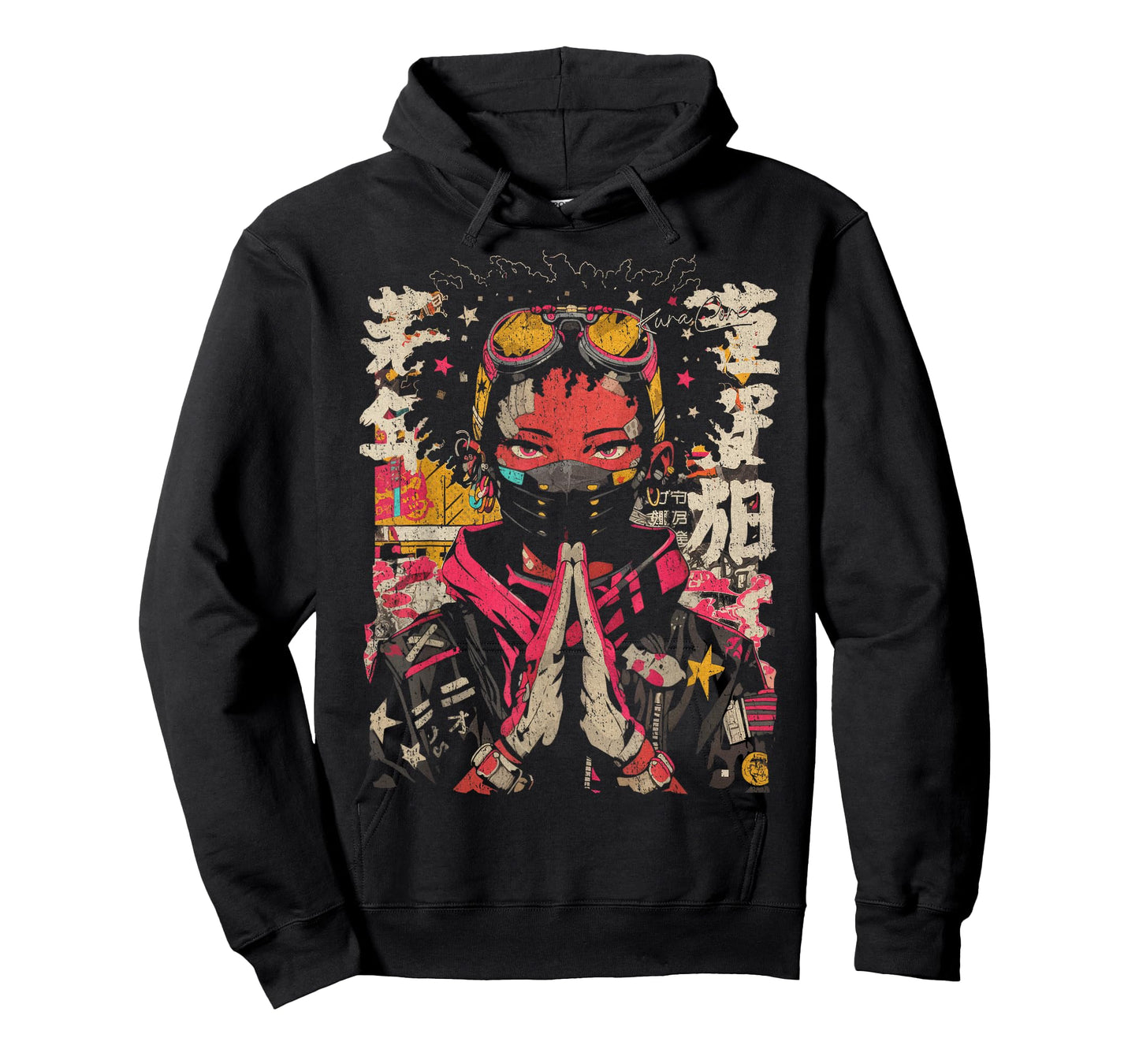 Japanese Streetwear Afro Cyberpunk Y2K Techwear Manga Anime T-Shirt
