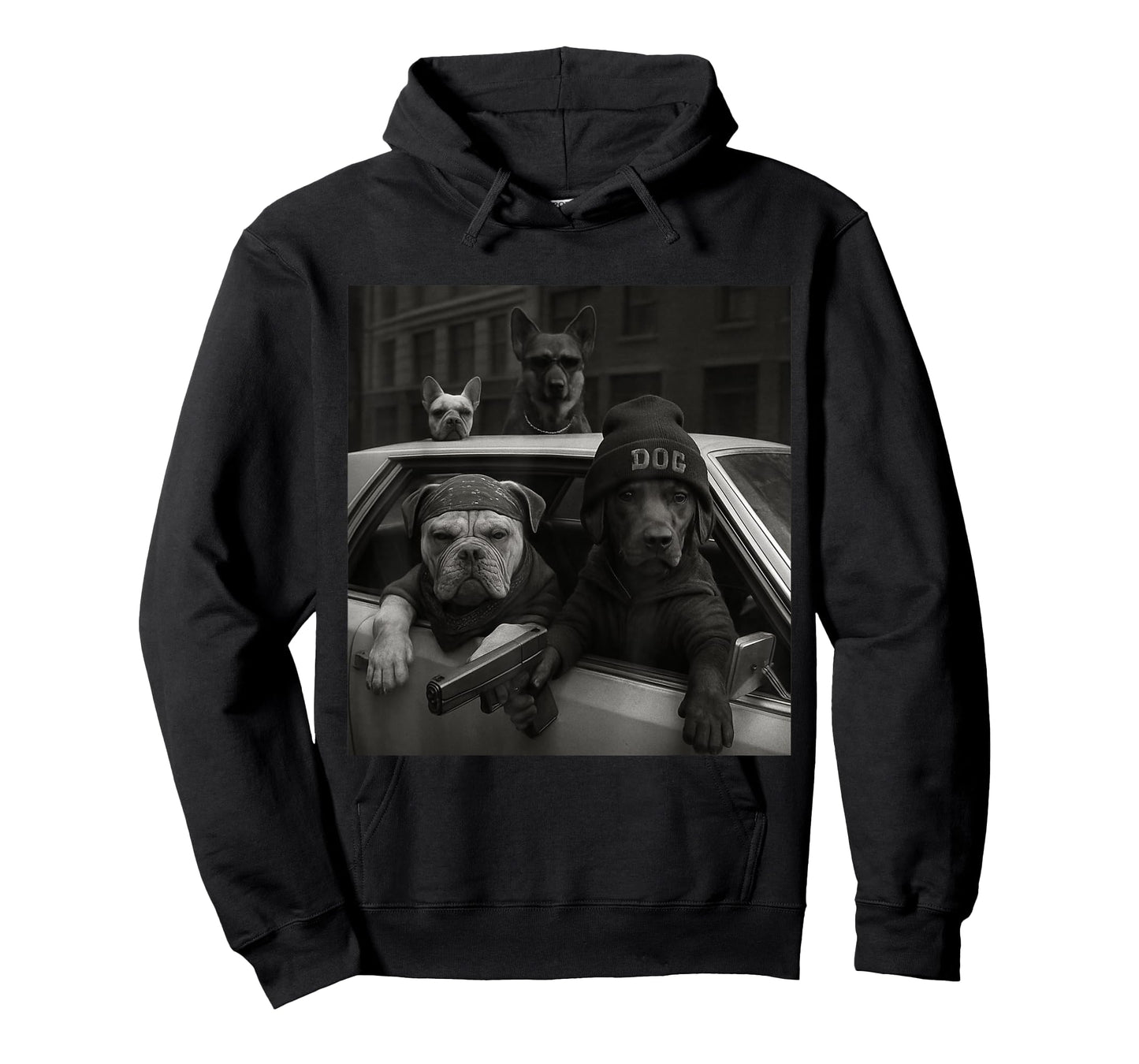 Funny Gangster Dogs Street Graphic Tee Men Women Lover Dog T-Shirt
