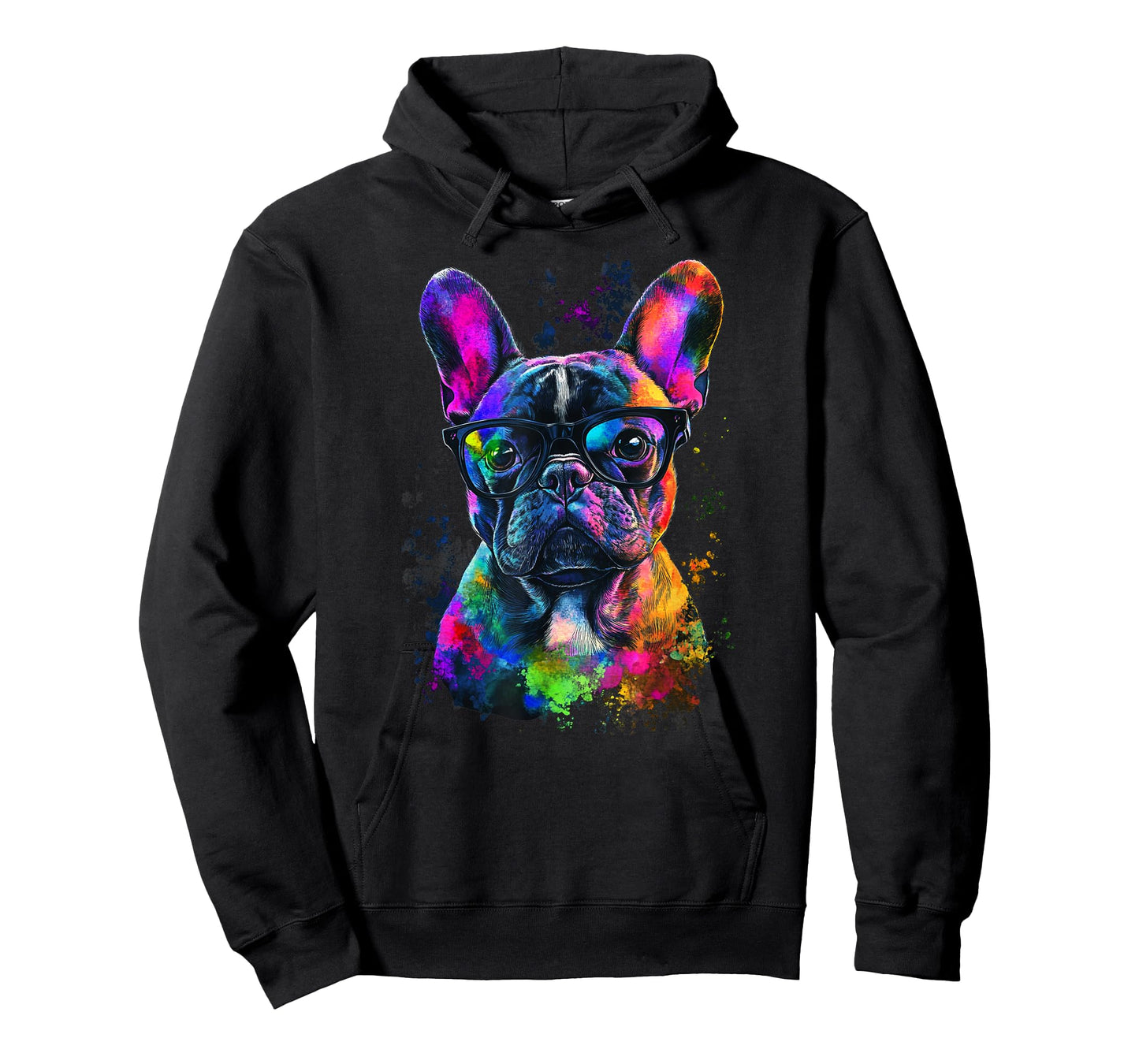 Colorful French bulldog Face Cute Puppy Dog Lover Men Women T-Shirt