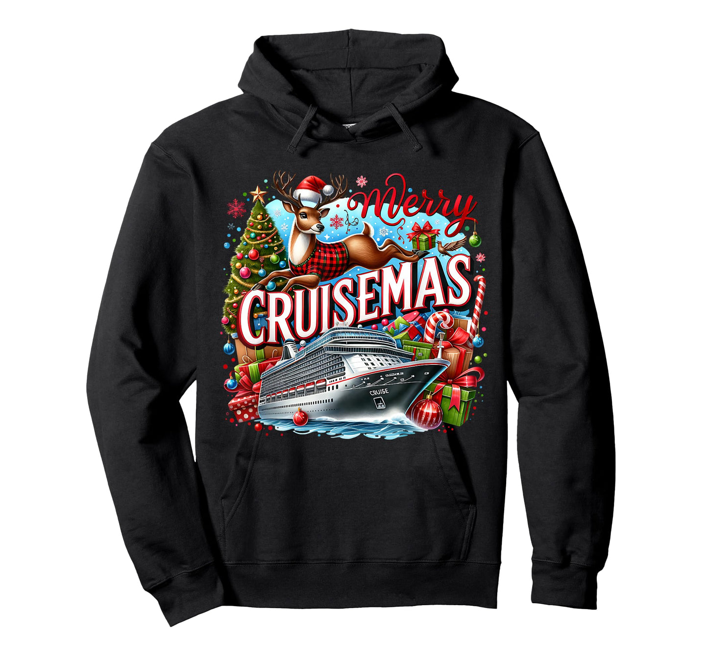 Merry Cruisemas Cruise 2025 Funny Christmas Cruisin Crew T-Shirt