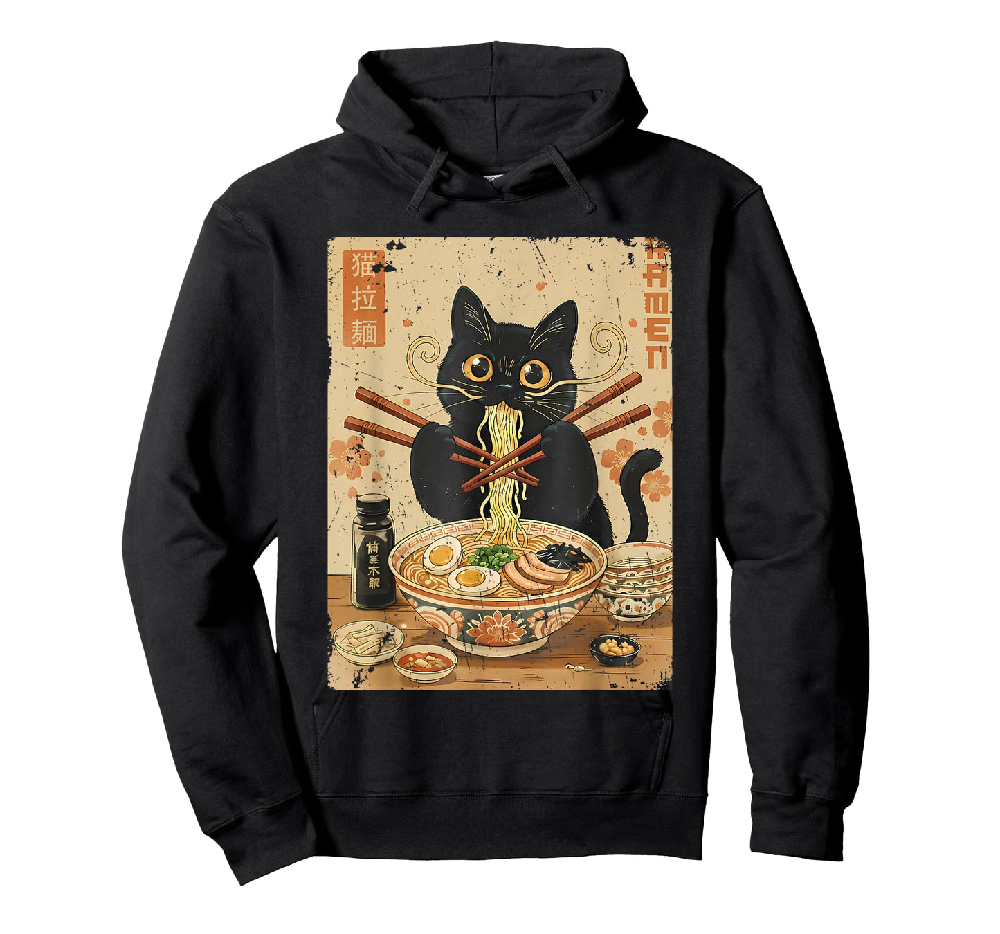 Kawaii Ramen Cat Anime Noodles Japanese Otaku Graphic T-Shirt