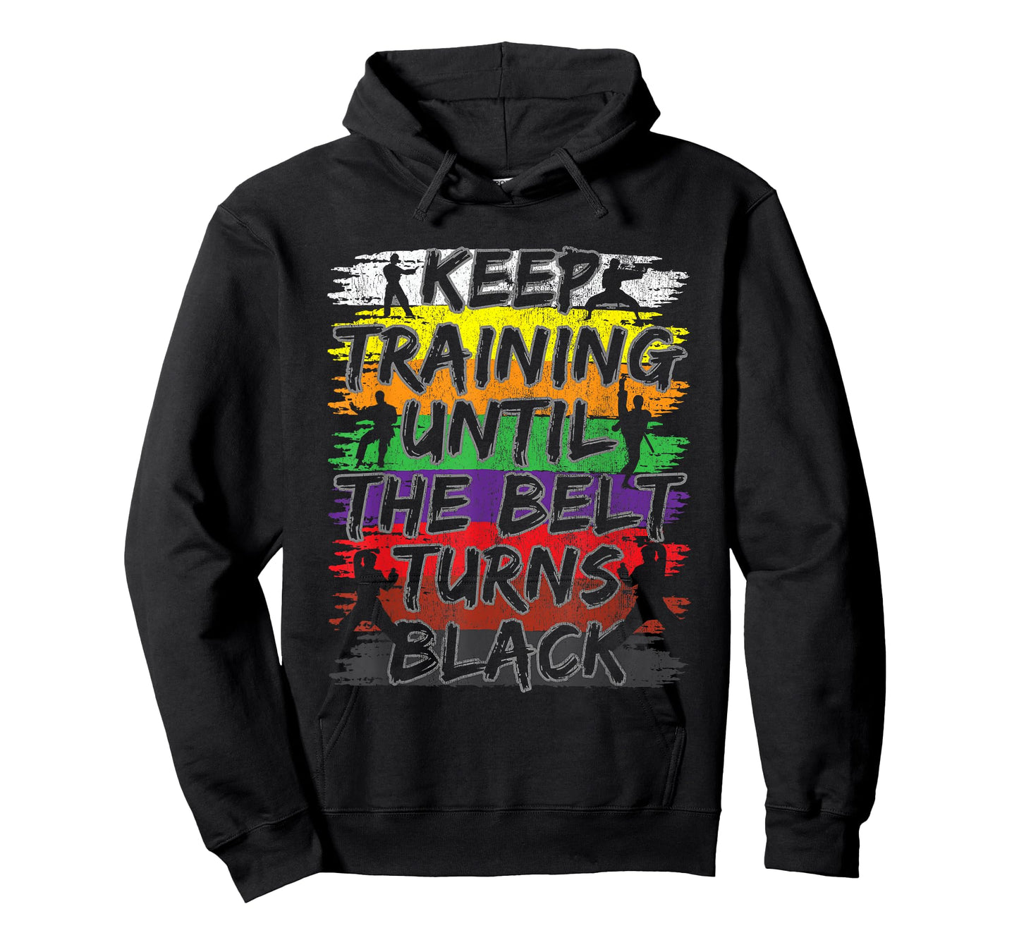 Keep Training Until The Belt Turns Black Karate Gift Tee Short Sleeve T-Shirt