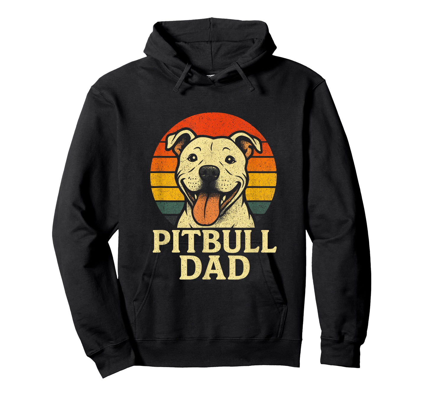 Pitbull DAD - Vintage Smiling Pitbull Lover T-Shirt