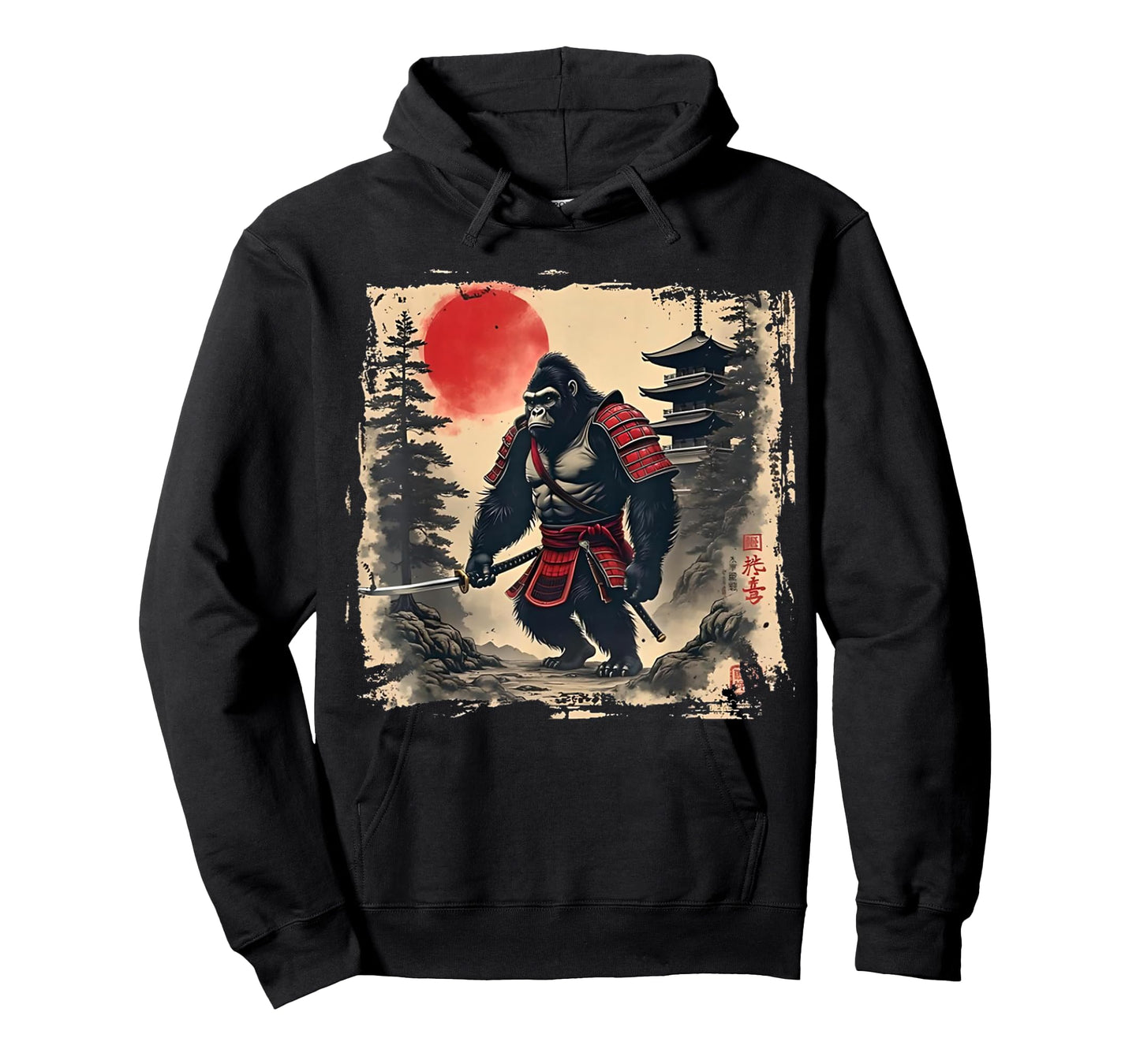 Big Foot Samurai Japanese Sunset Funny Graphic Vintage Gifts T-Shirt